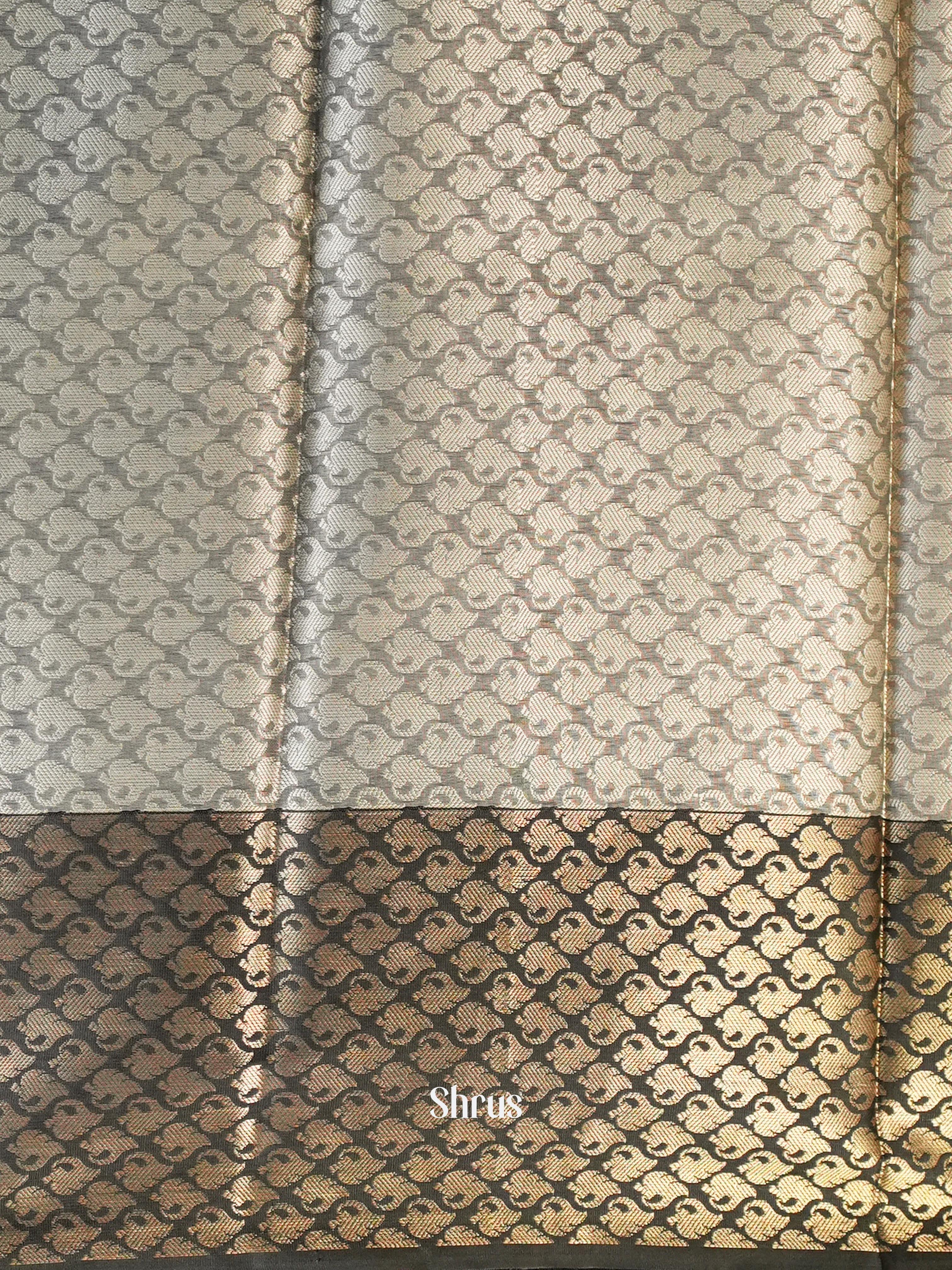 Grey & Black - Tanchoi Saree - Shop on Shrus.com