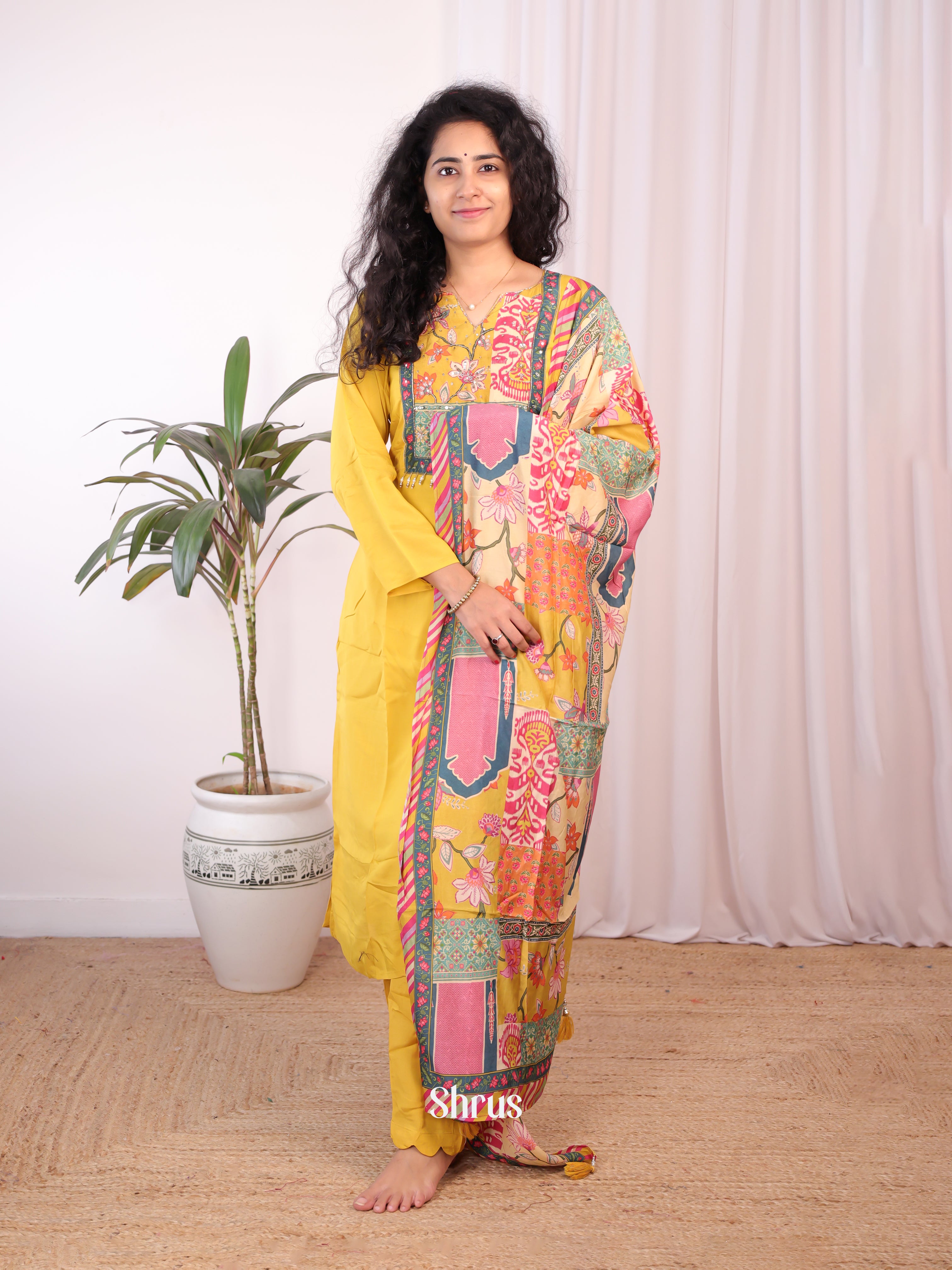 Yellow & Pink - Readymade Suits - Shop on Shrus.com