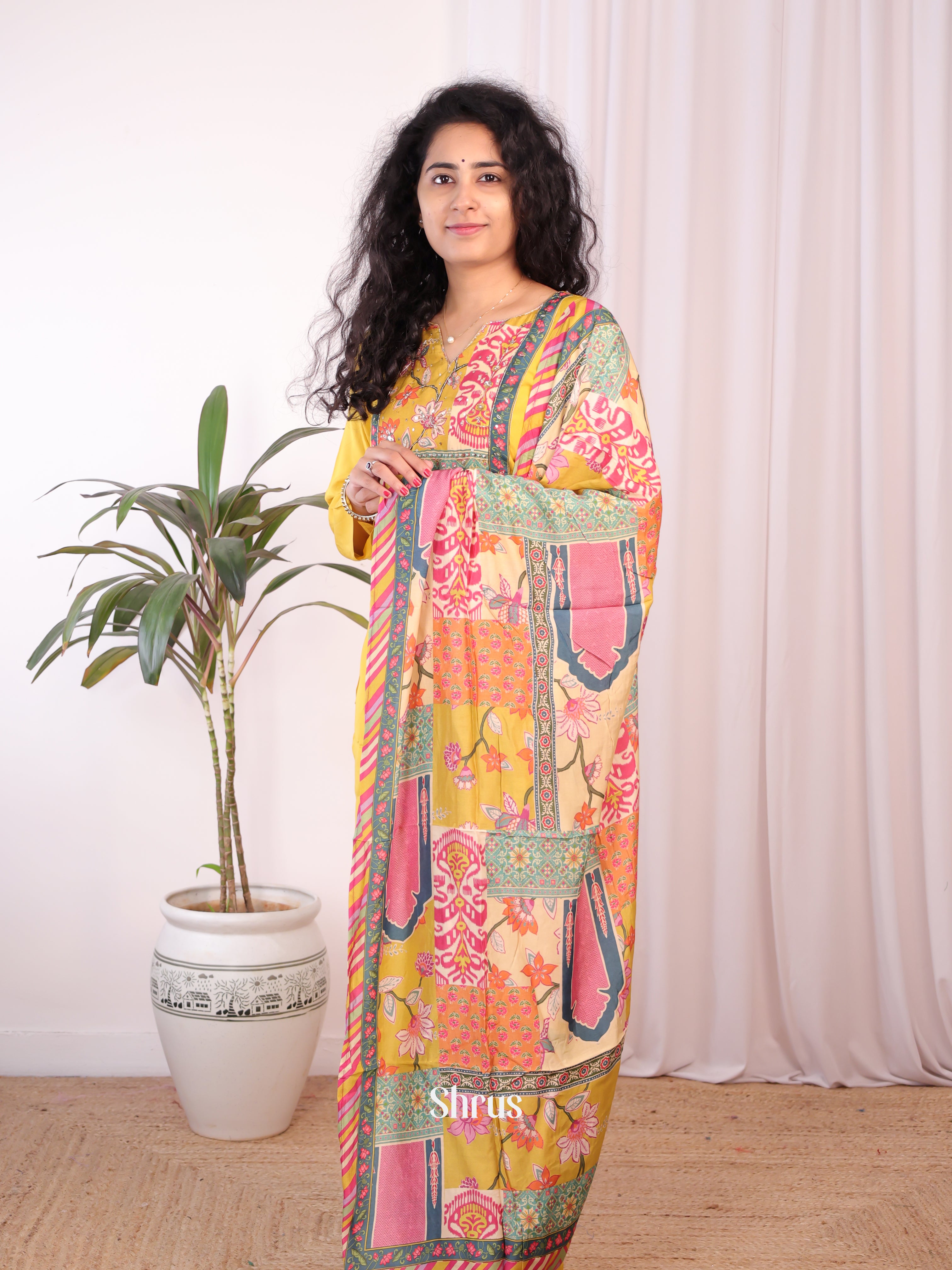 Yellow & Pink - Readymade Suits - Shop on Shrus.com