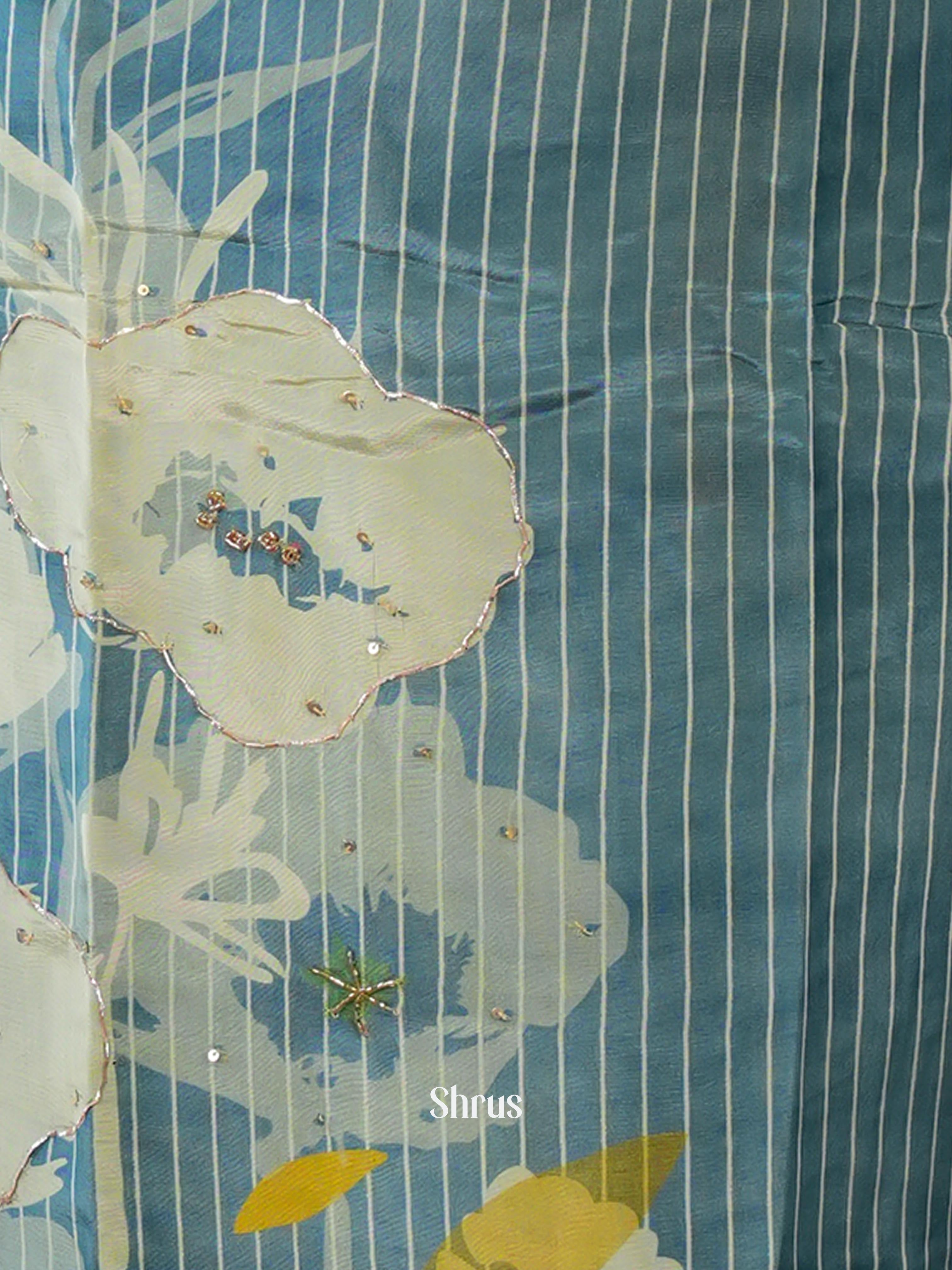 Blue & Cream -3pc Readymade Suits - Shop on Shrus.com