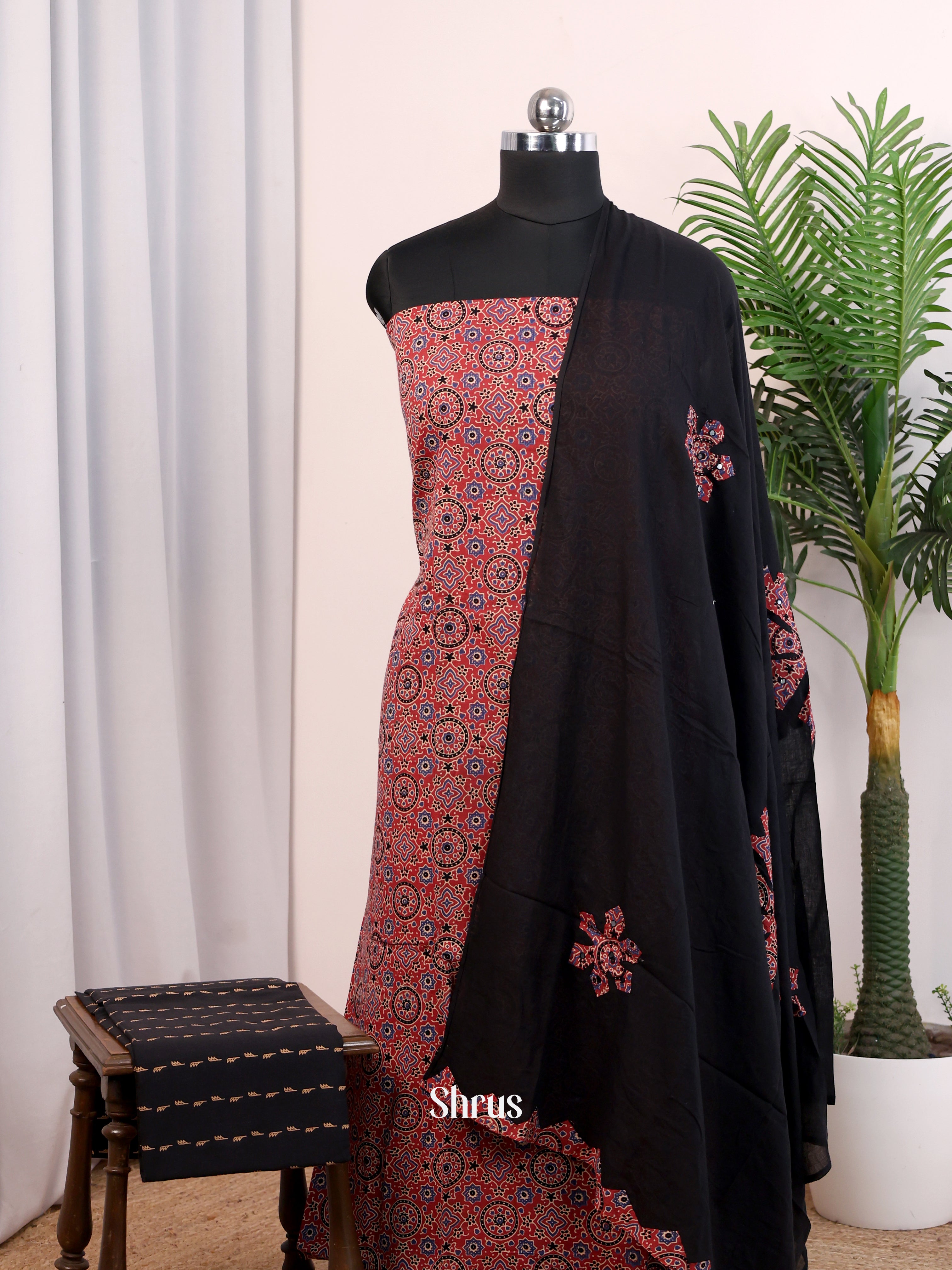 Red & Black - Cotton salwar - Shop on Shrus.com