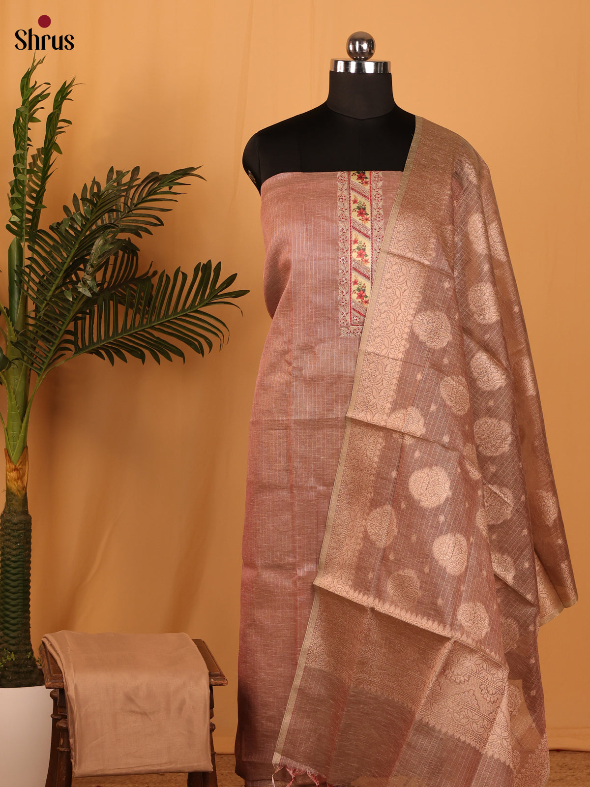 Dusty Brown - Chanderi salwar - Shop on Shrus.com
