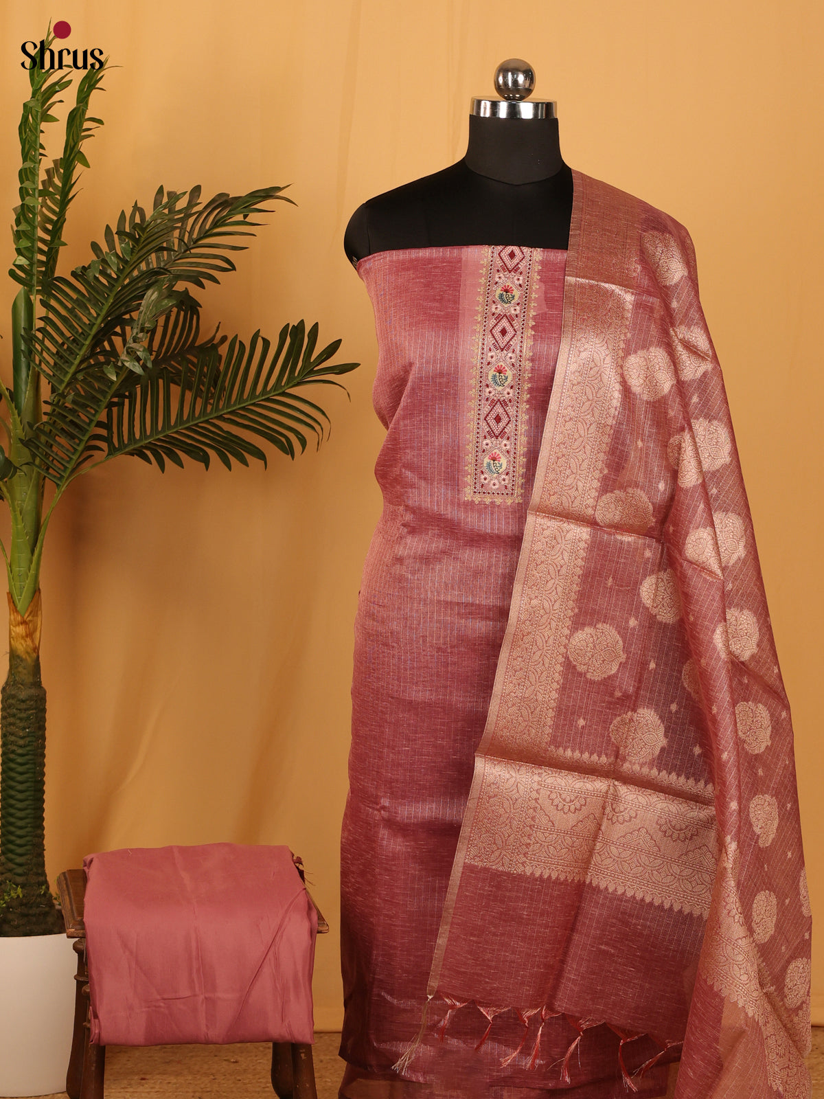 Dusty Pink - Chanderi salwar - Shop on Shrus.com