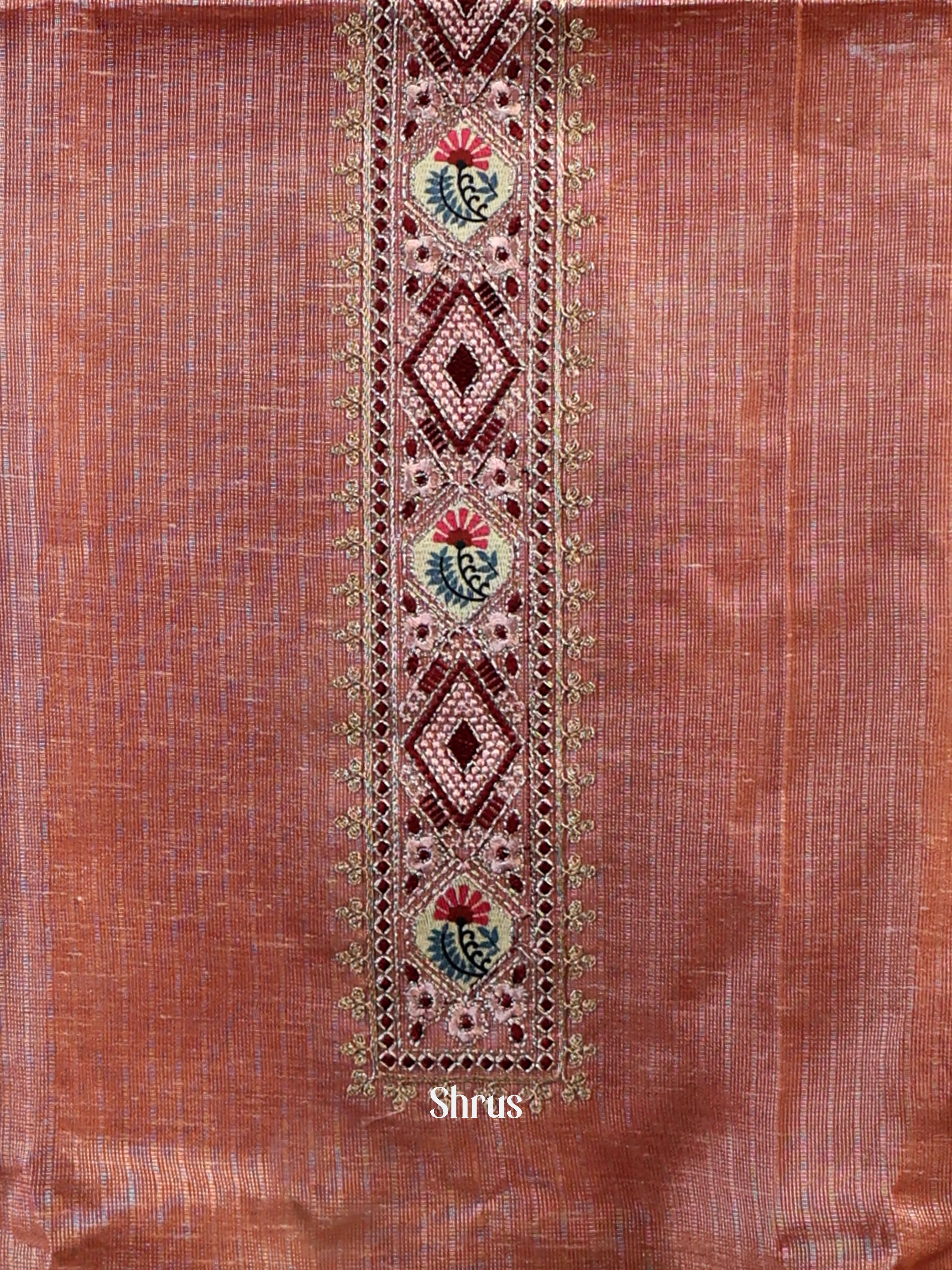 Brown - Chanderi salwar - Shop on Shrus.com