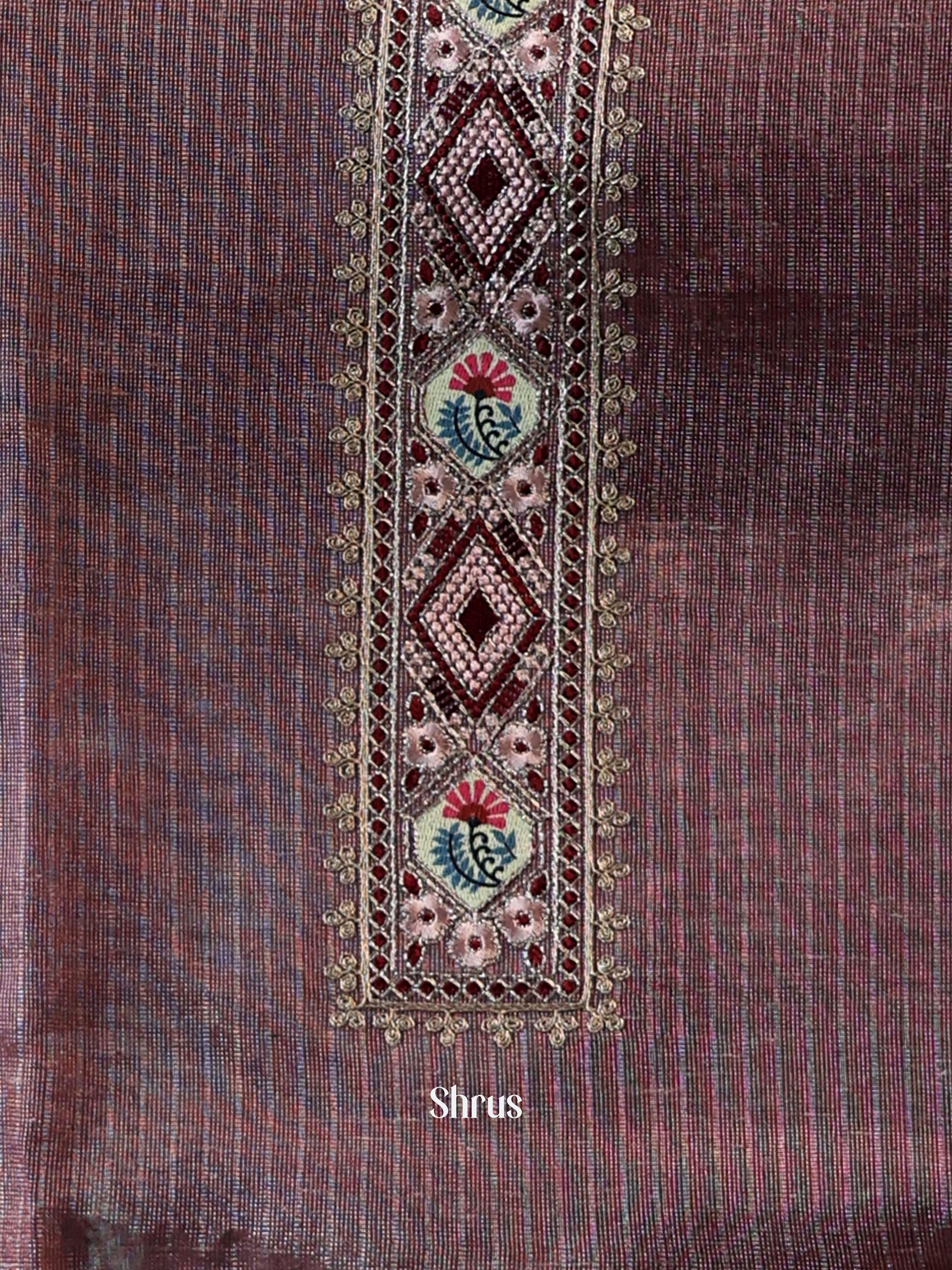 Brown - Chanderi salwar - Shop on Shrus.com
