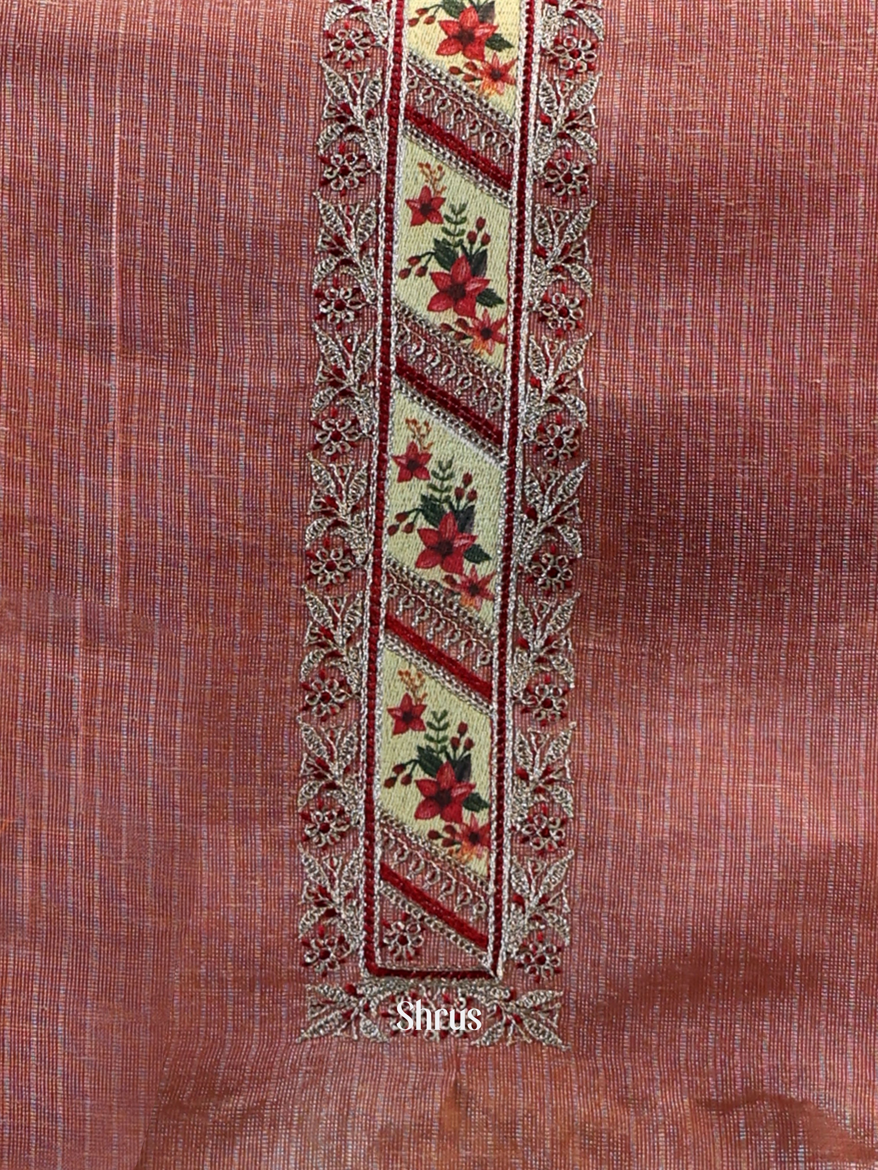 Brown - Chanderi salwar - Shop on Shrus.com