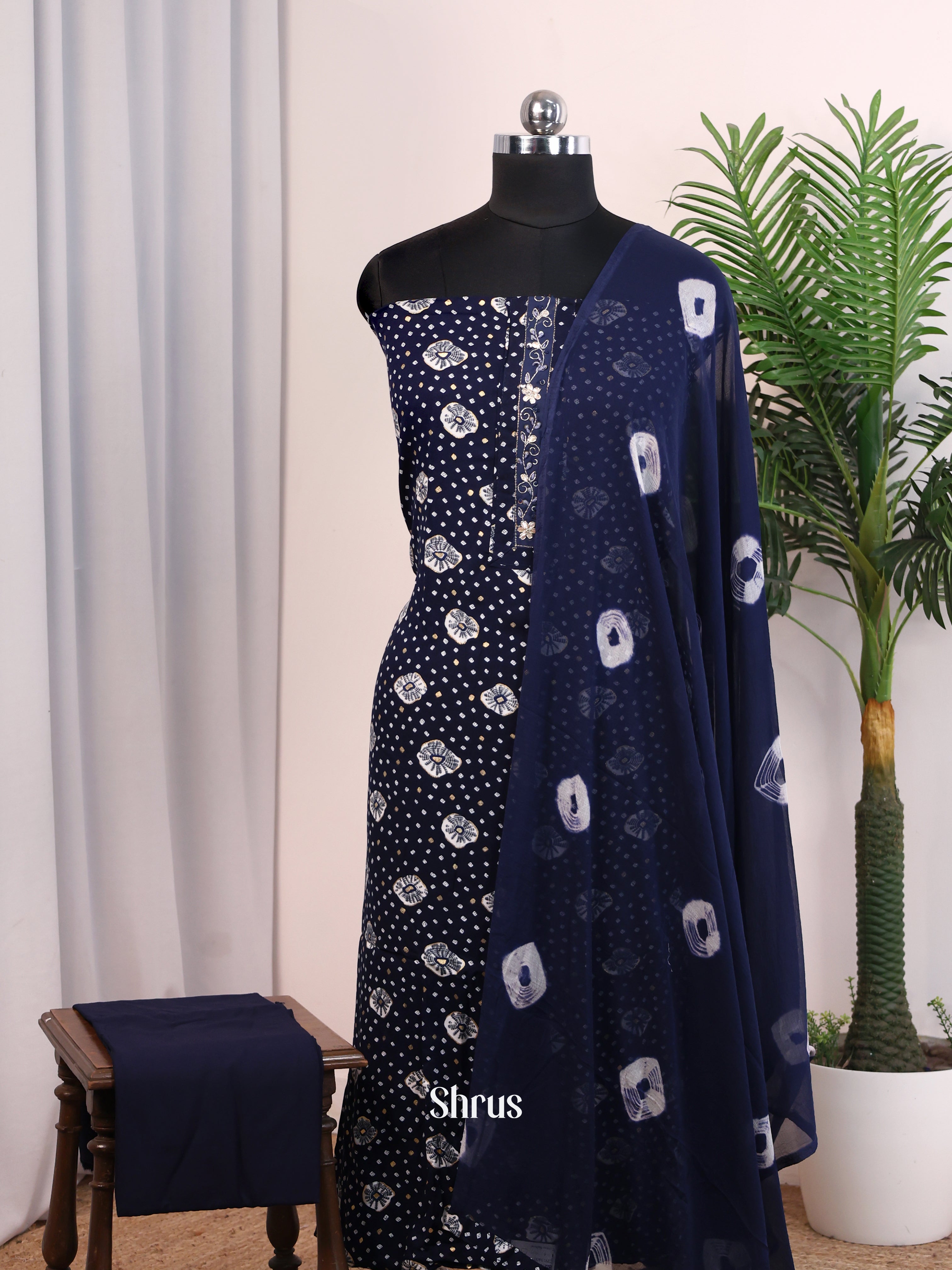 Blue - Cotton salwar - Shop on Shrus.com
