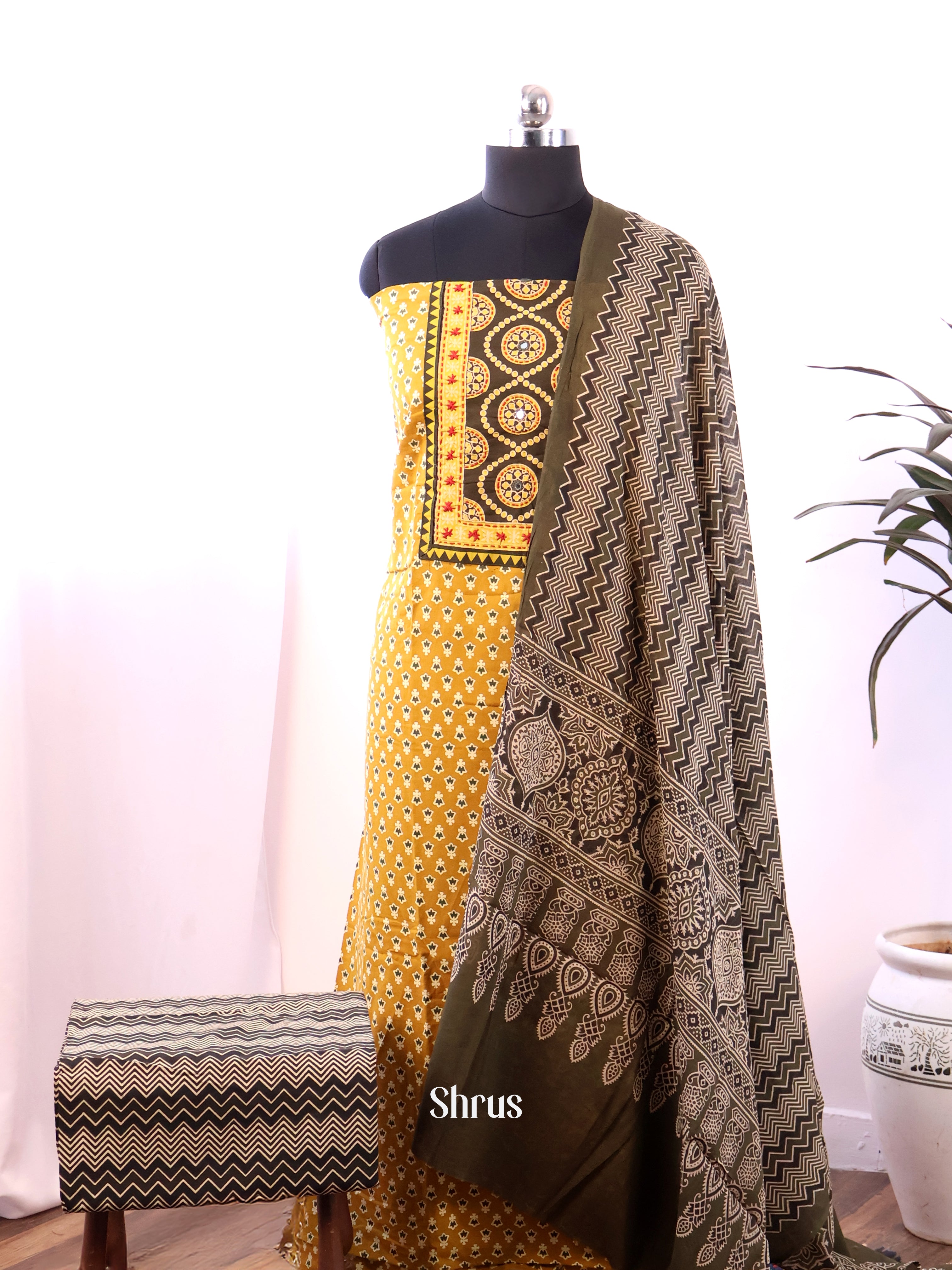 CIS13412 - Ajrakh Salwar - Shop on Shrus.com