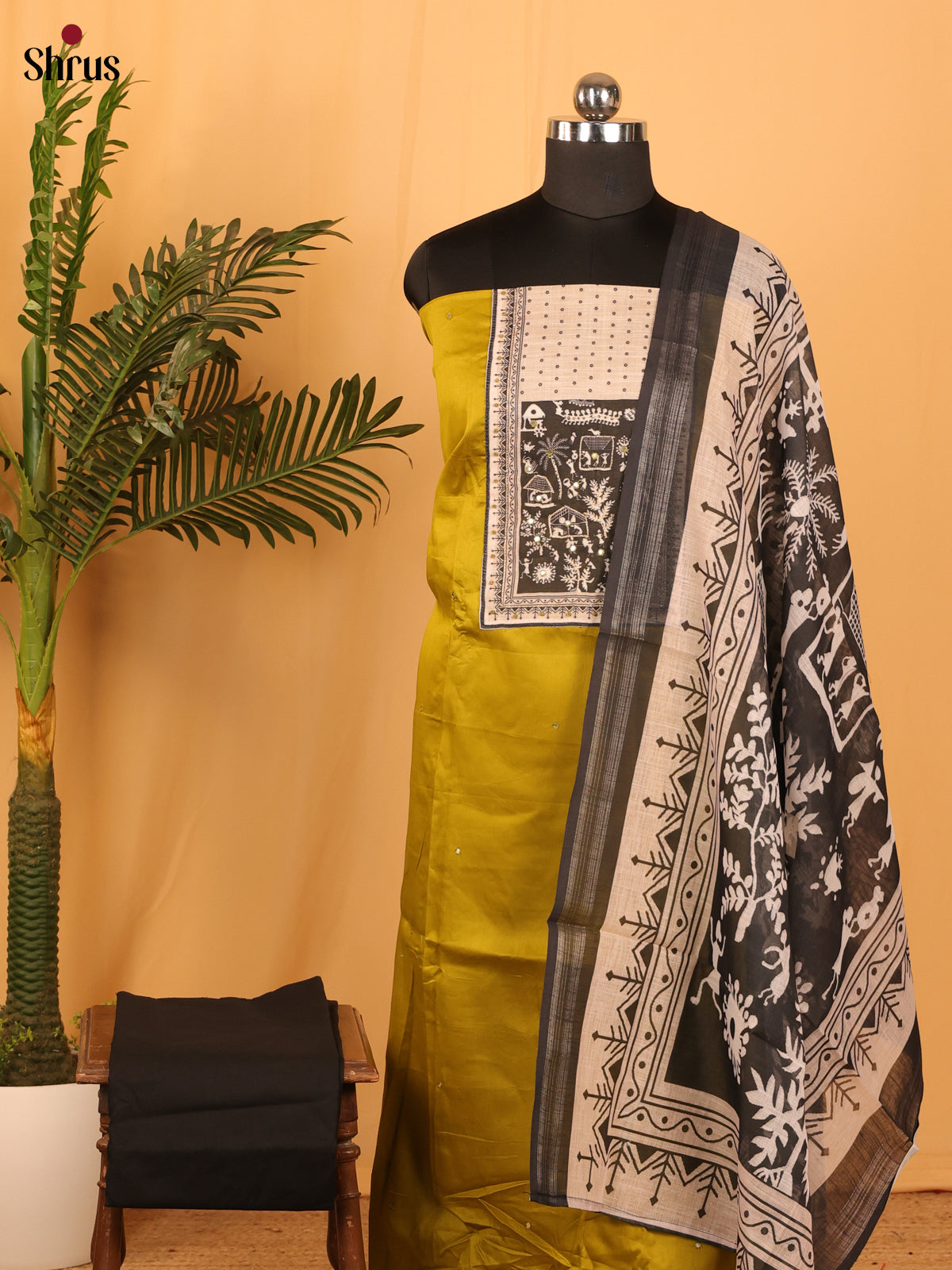 Green & Black - Ajrakh Salwar - Shop on Shrus.com