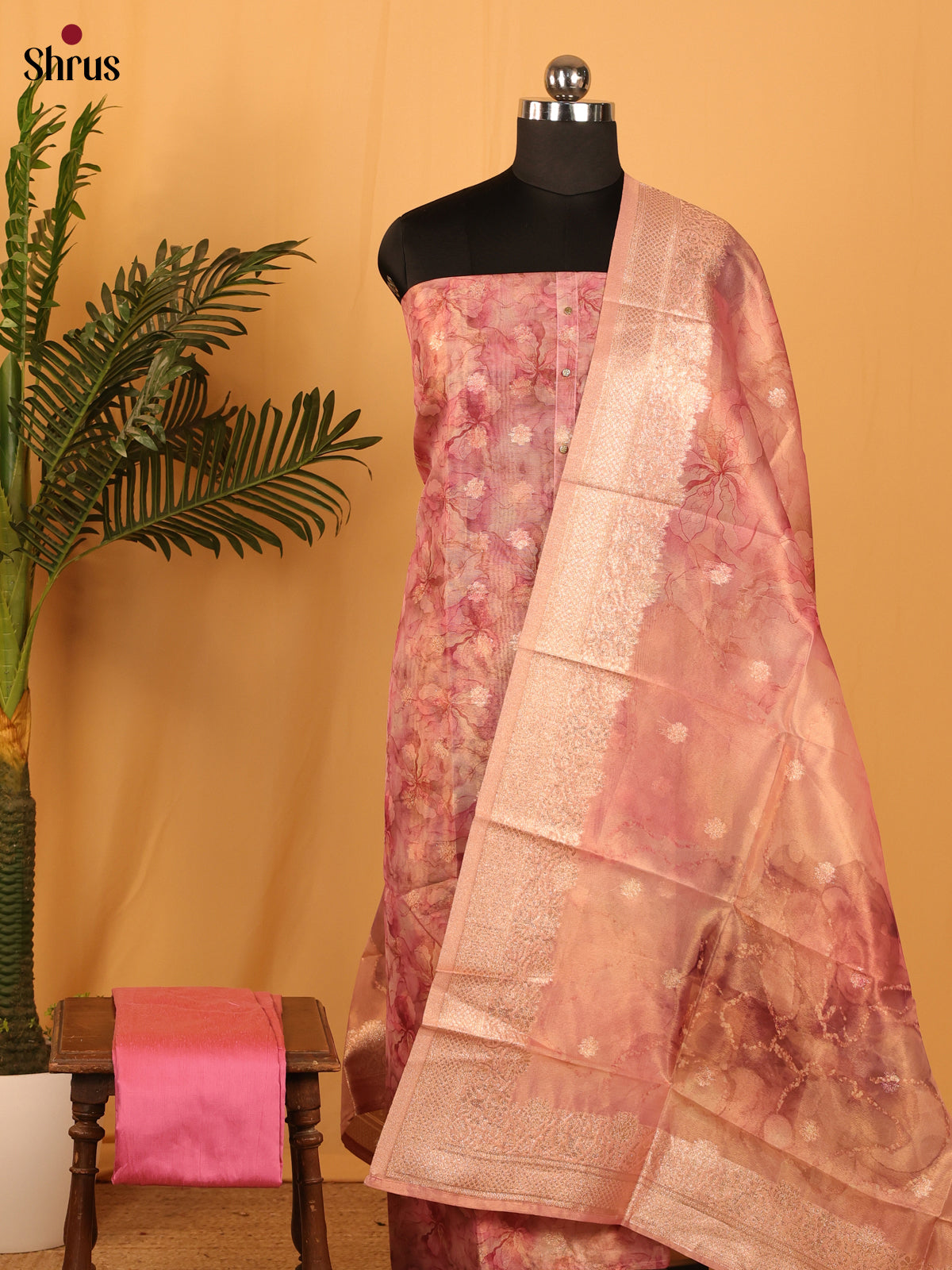 Pink - Chanderi salwar - Shop on Shrus.com