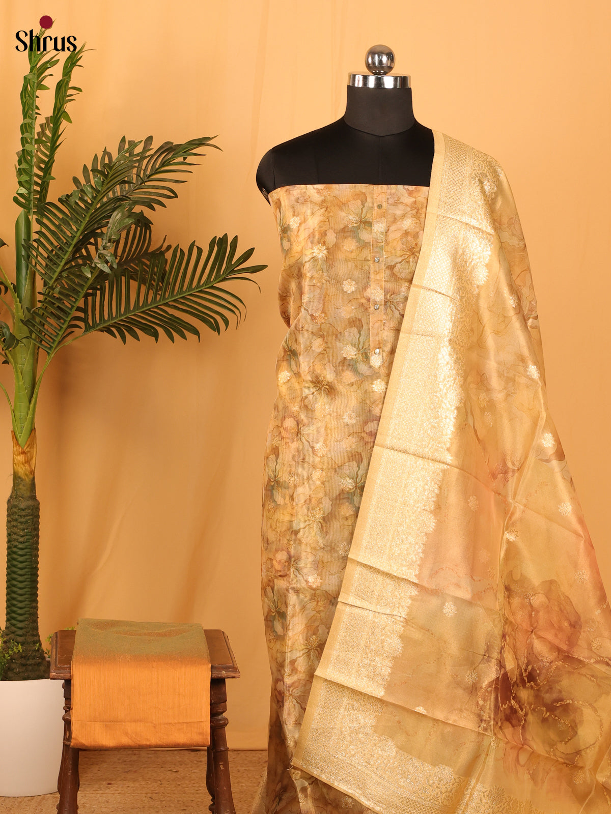 Mustard - Chanderi salwar - Shop on Shrus.com