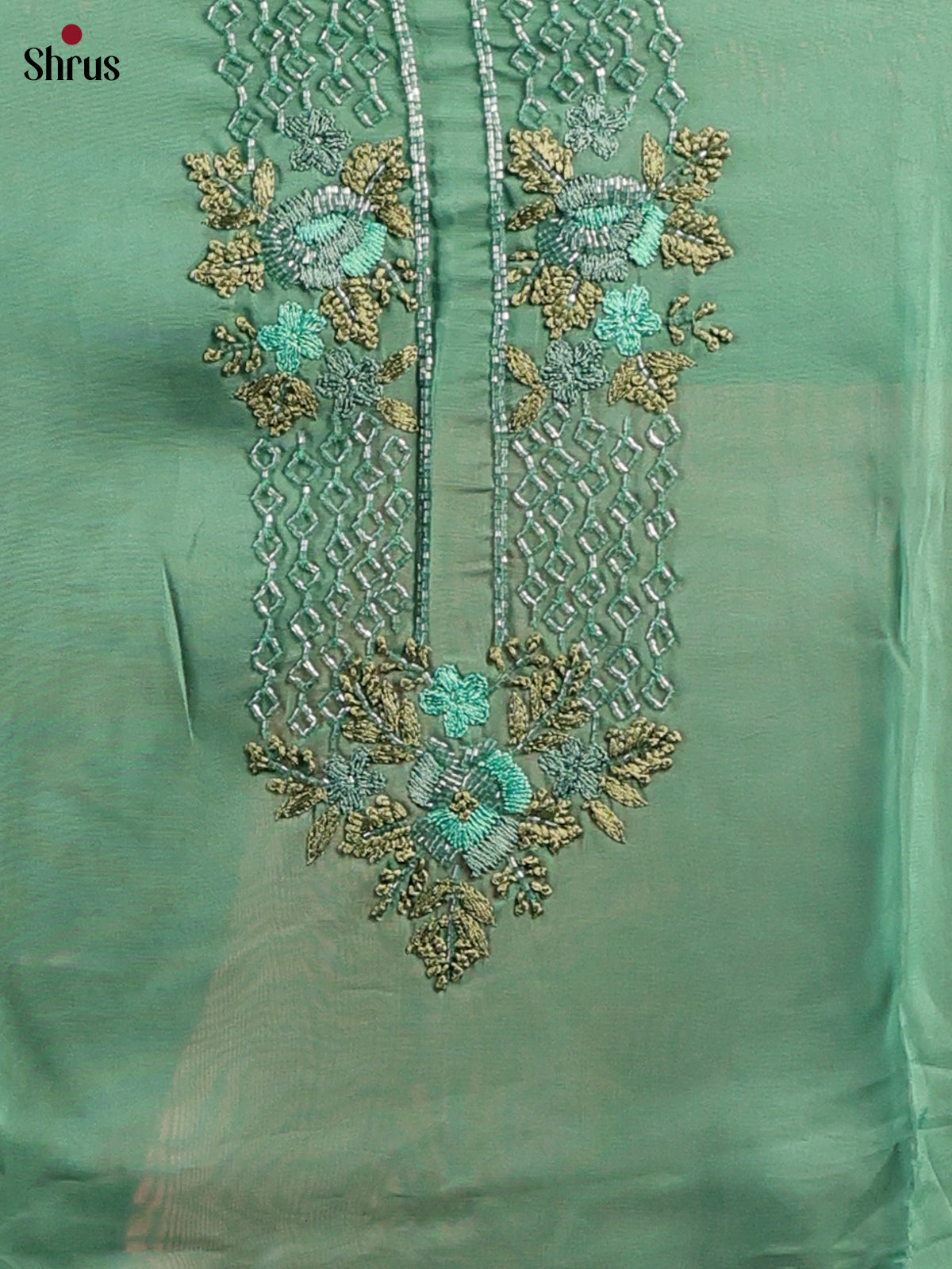 Green- Georgette Salwar - Shop on Shrus.com