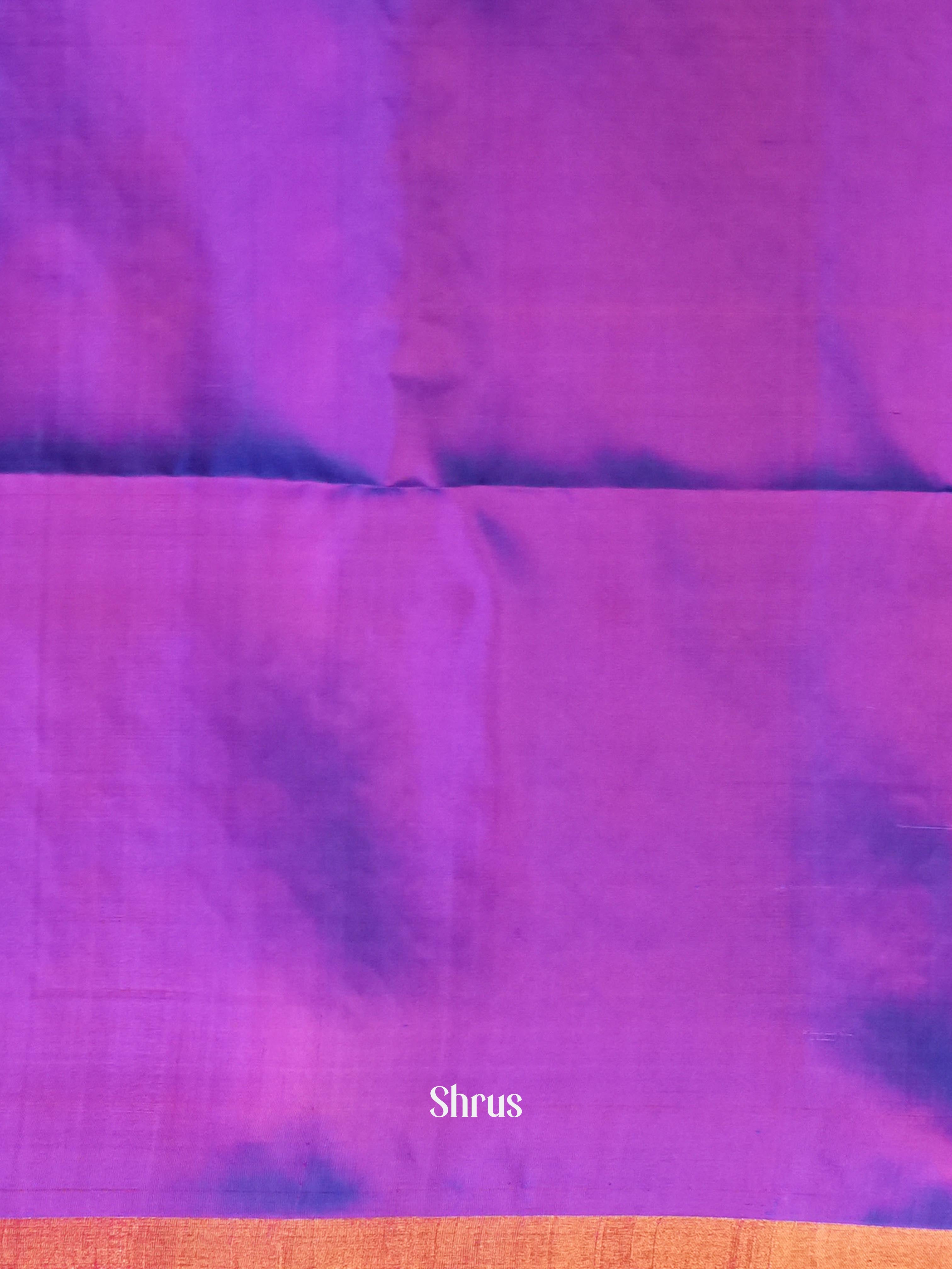 Orange & Violet - Soft Silk Saree - Shop on Shrus.com
