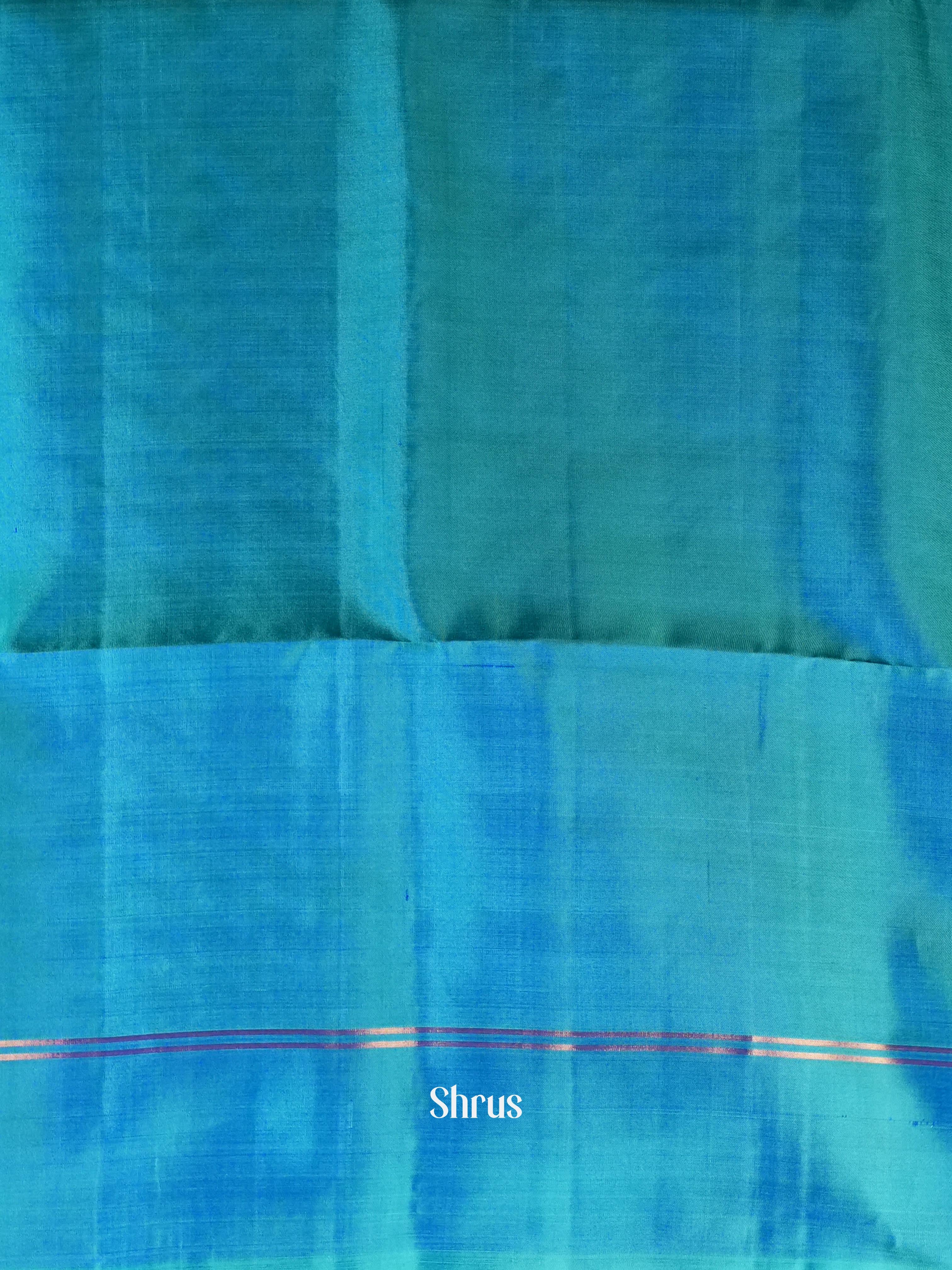 Purple & Teal - Soft Silk Saree - Shop on Shrus.com
