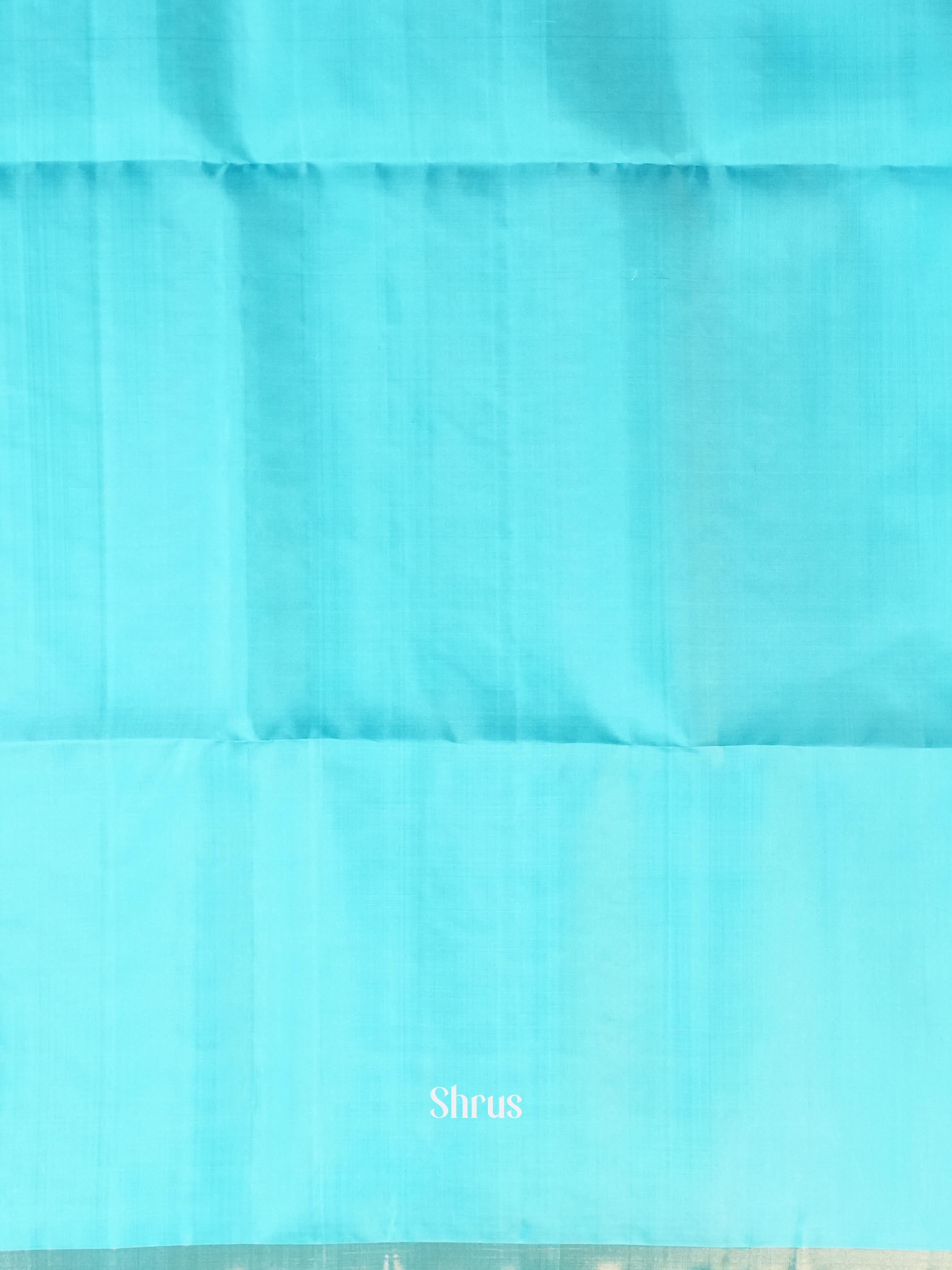 Teal - Soft Silk Saree - Shop on Shrus.com