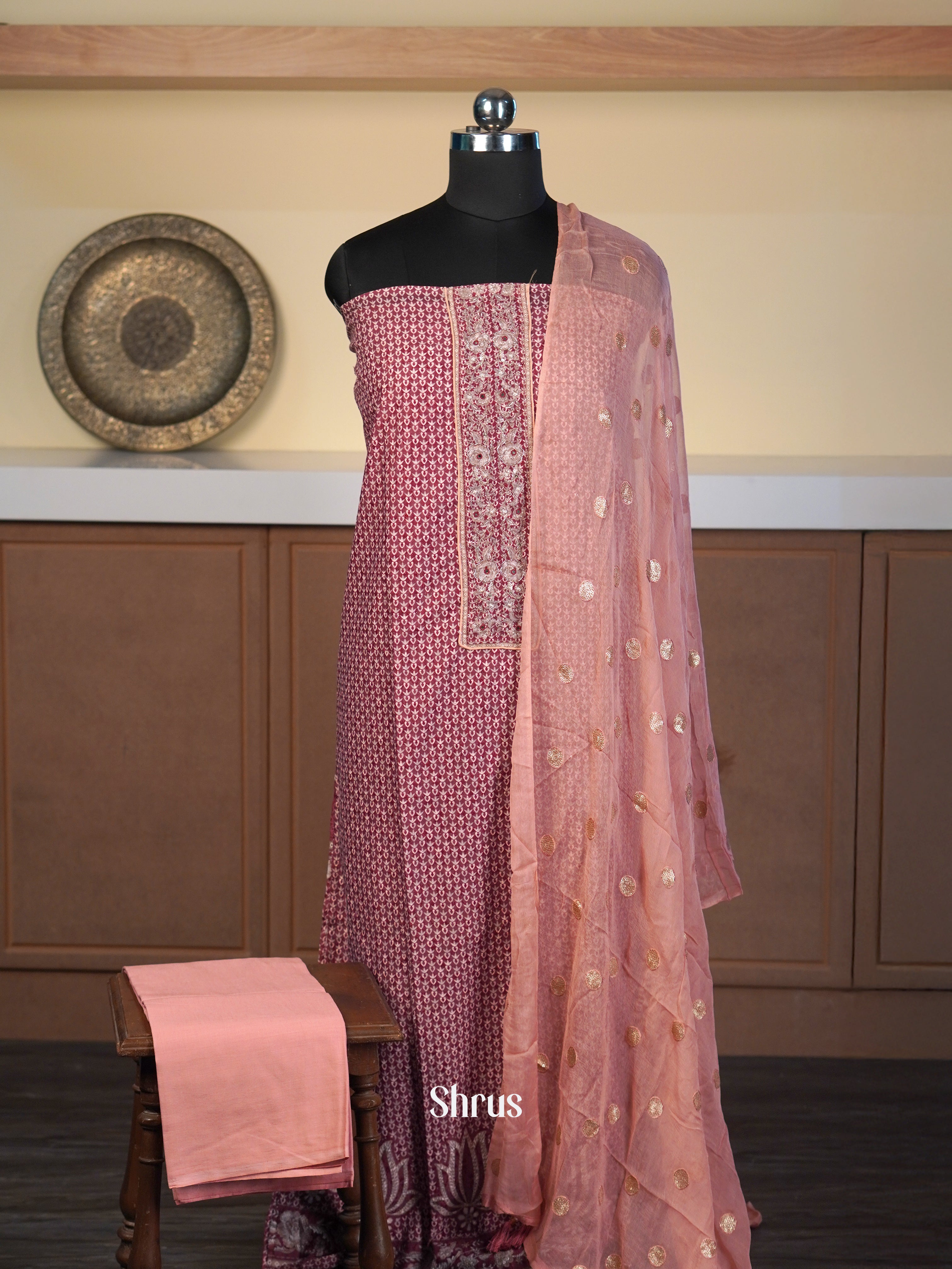 Dusty Pink - Cotton salwar - Shop on Shrus.com