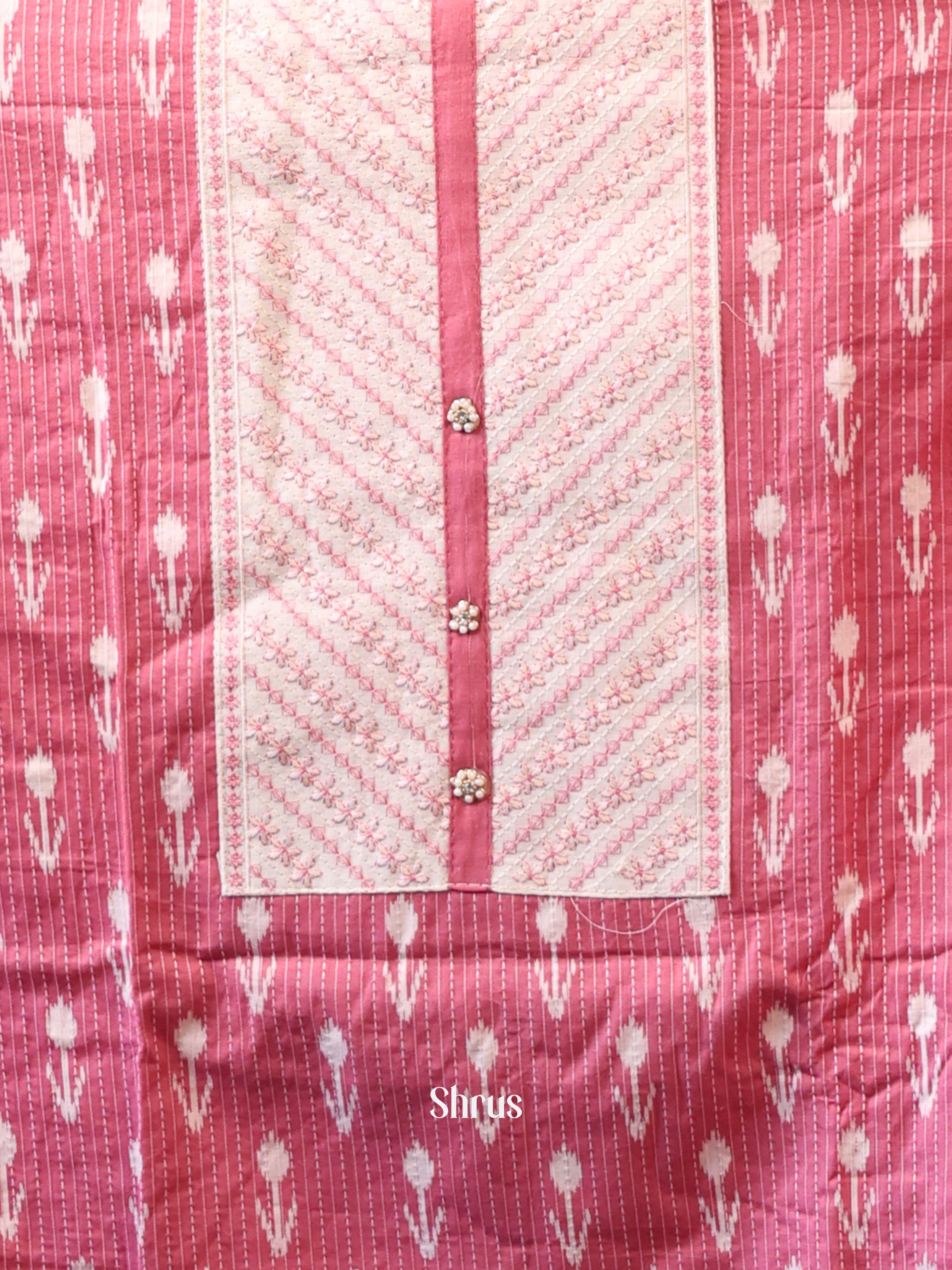 Pink& Cream- Cotton salwar - Shop on Shrus.com