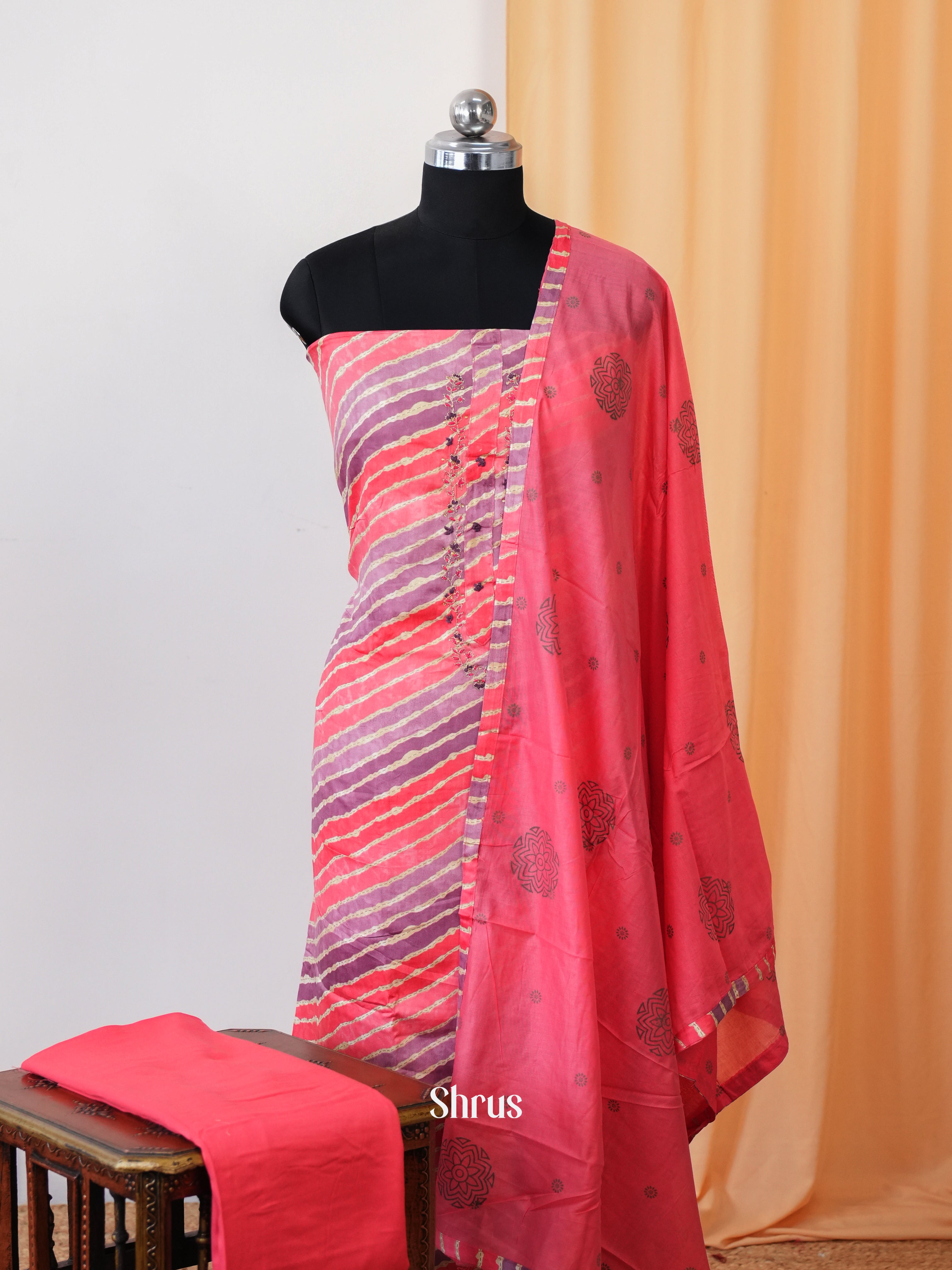 Pink & Purple - Cotton salwar - Shop on Shrus.com