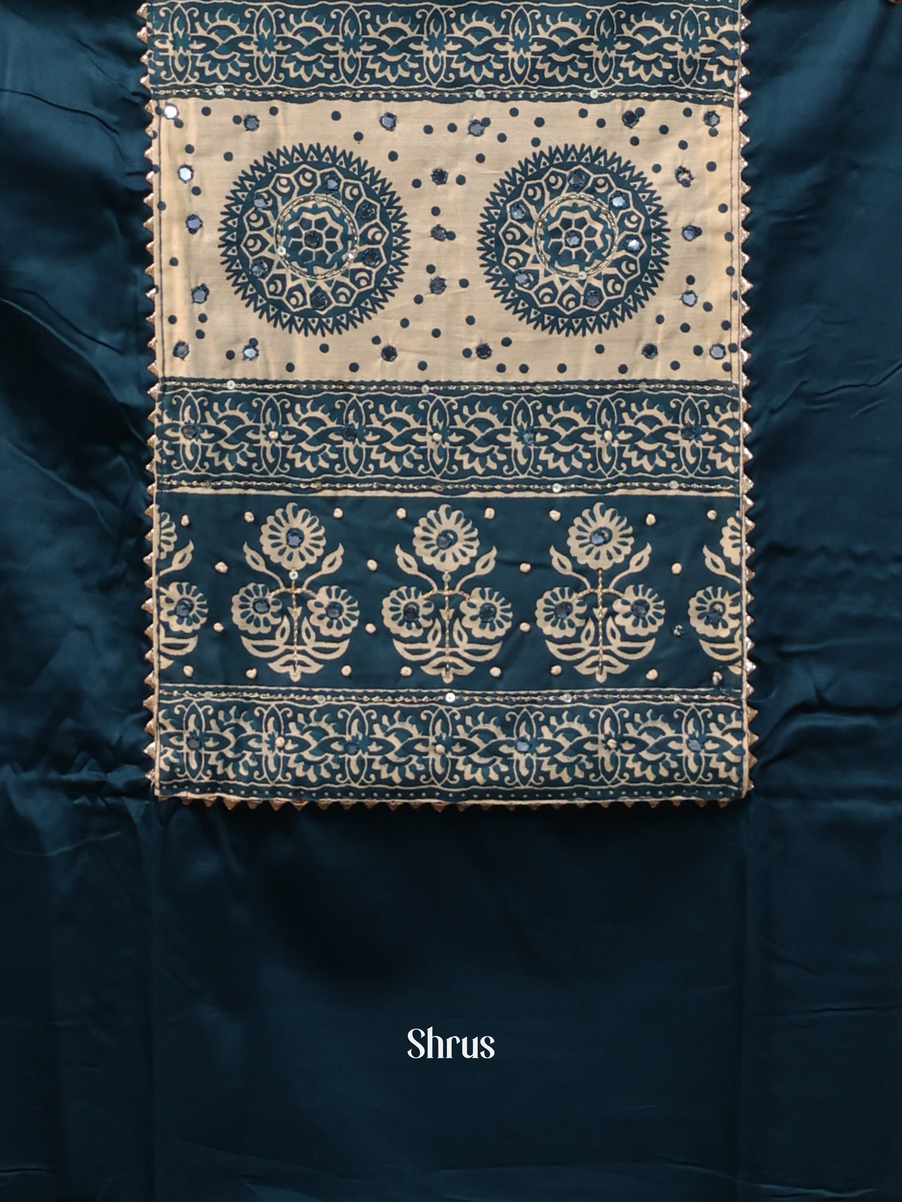Blue & Cream - Cotton salwar - Shop on Shrus.com