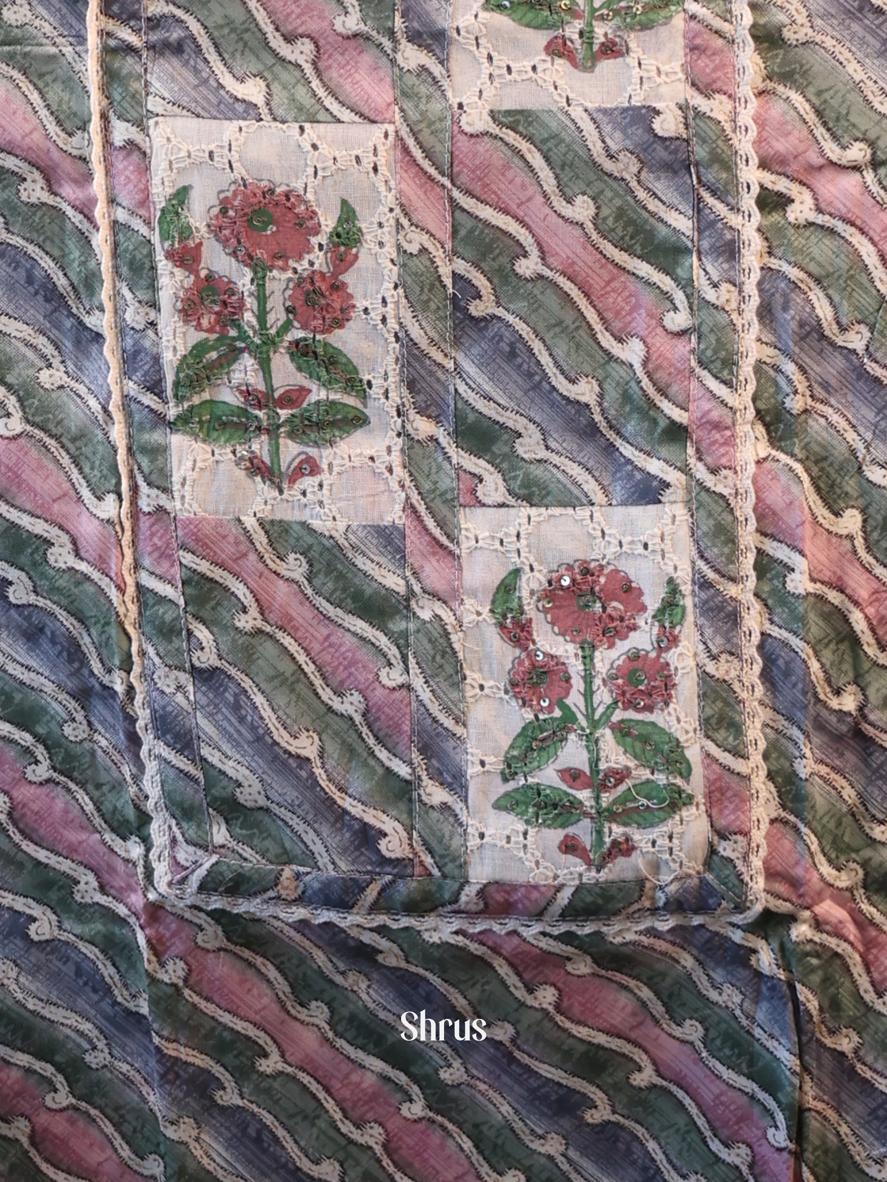 Green & Cream - Cotton salwar - Shop on Shrus.com