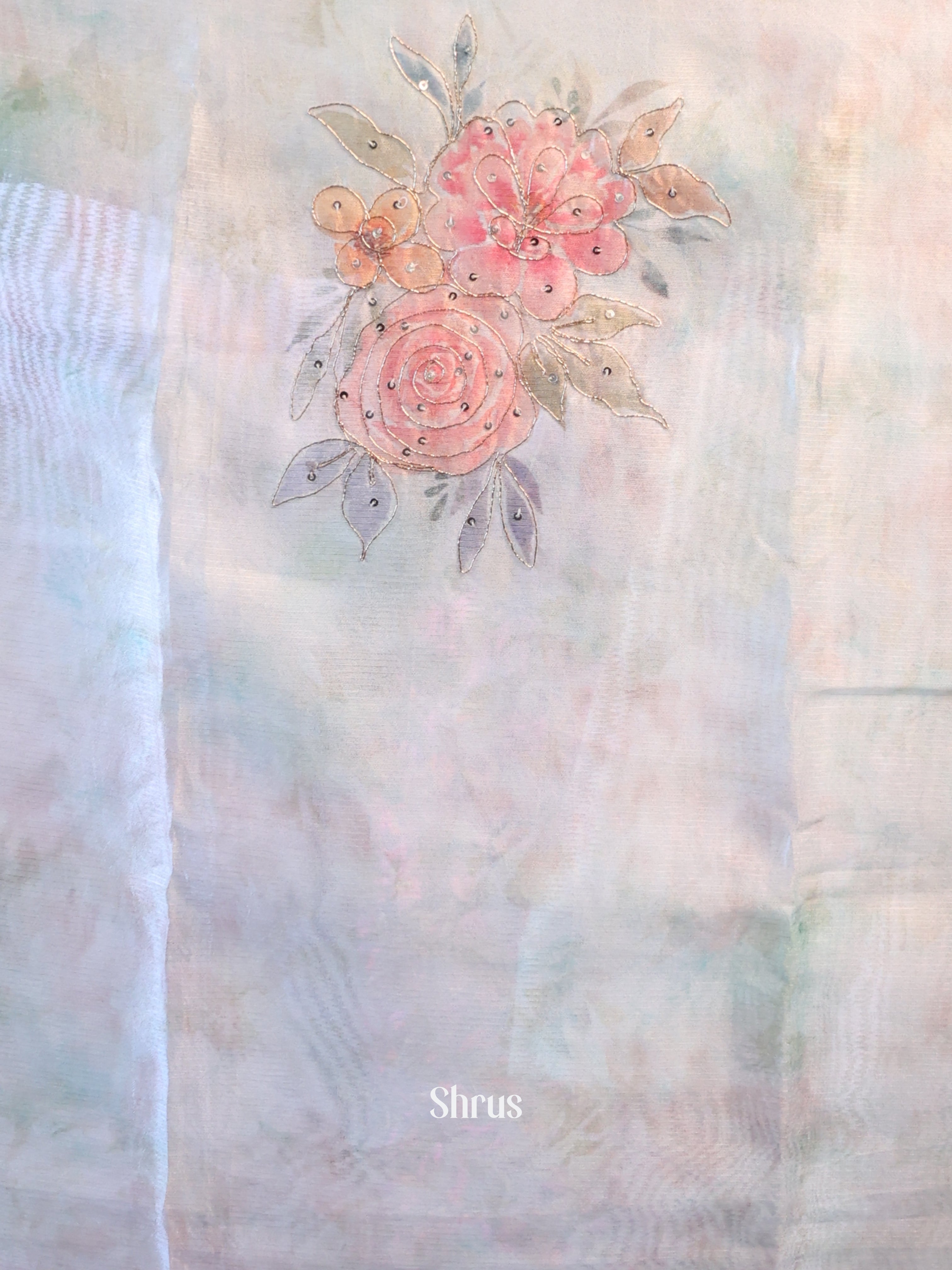 White & Blue - Chanderi salwar - Shop on Shrus.com