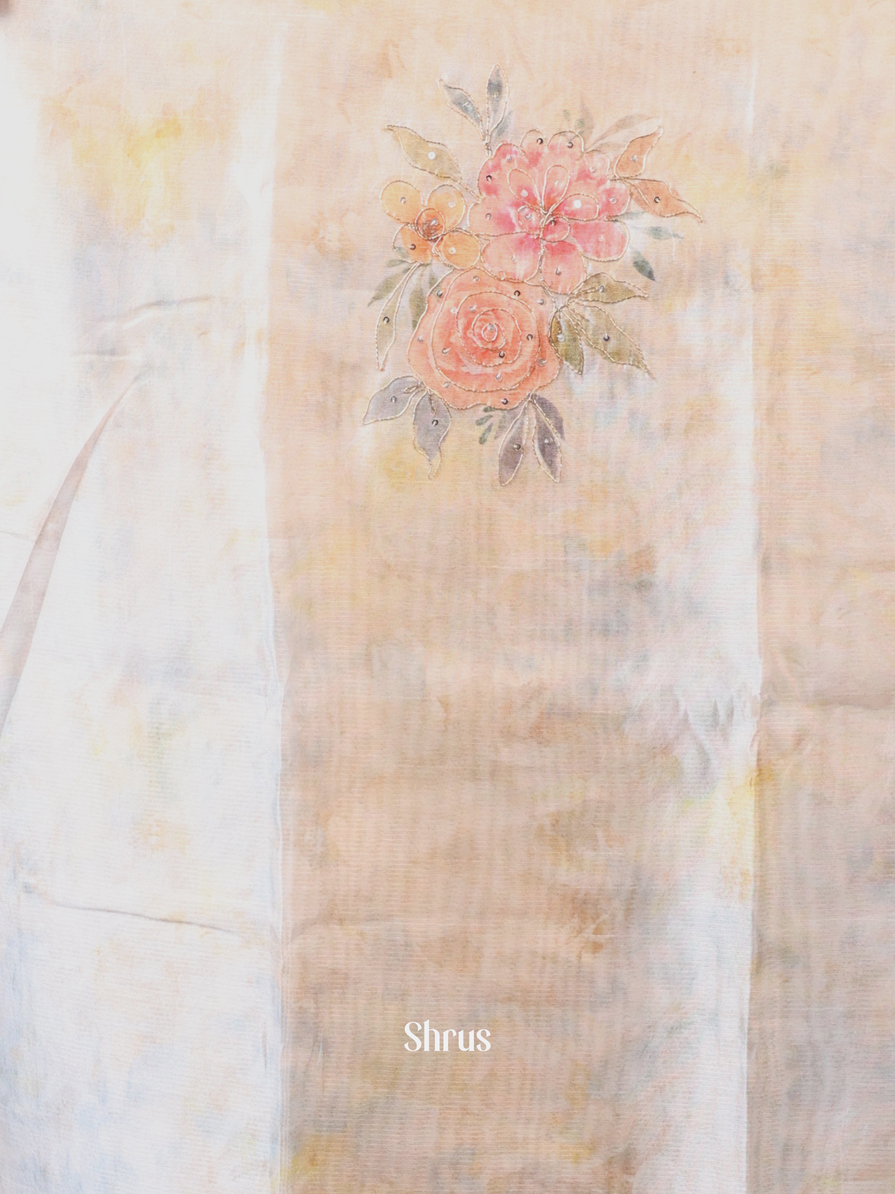 Cream & Pale Yellow - Chanderi salwar - Shop on Shrus.com