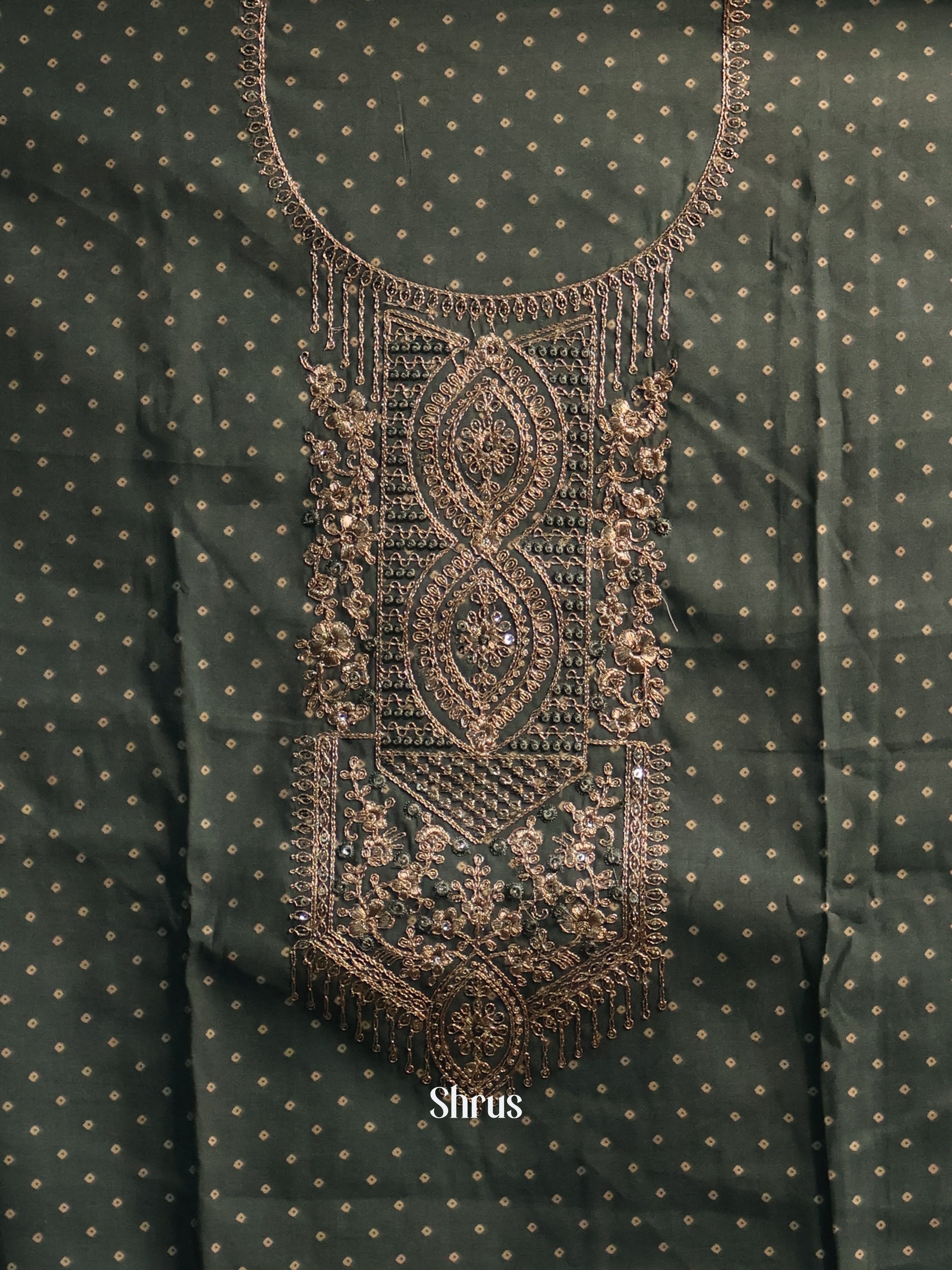 Grey - Chanderi salwar - Shop on Shrus.com