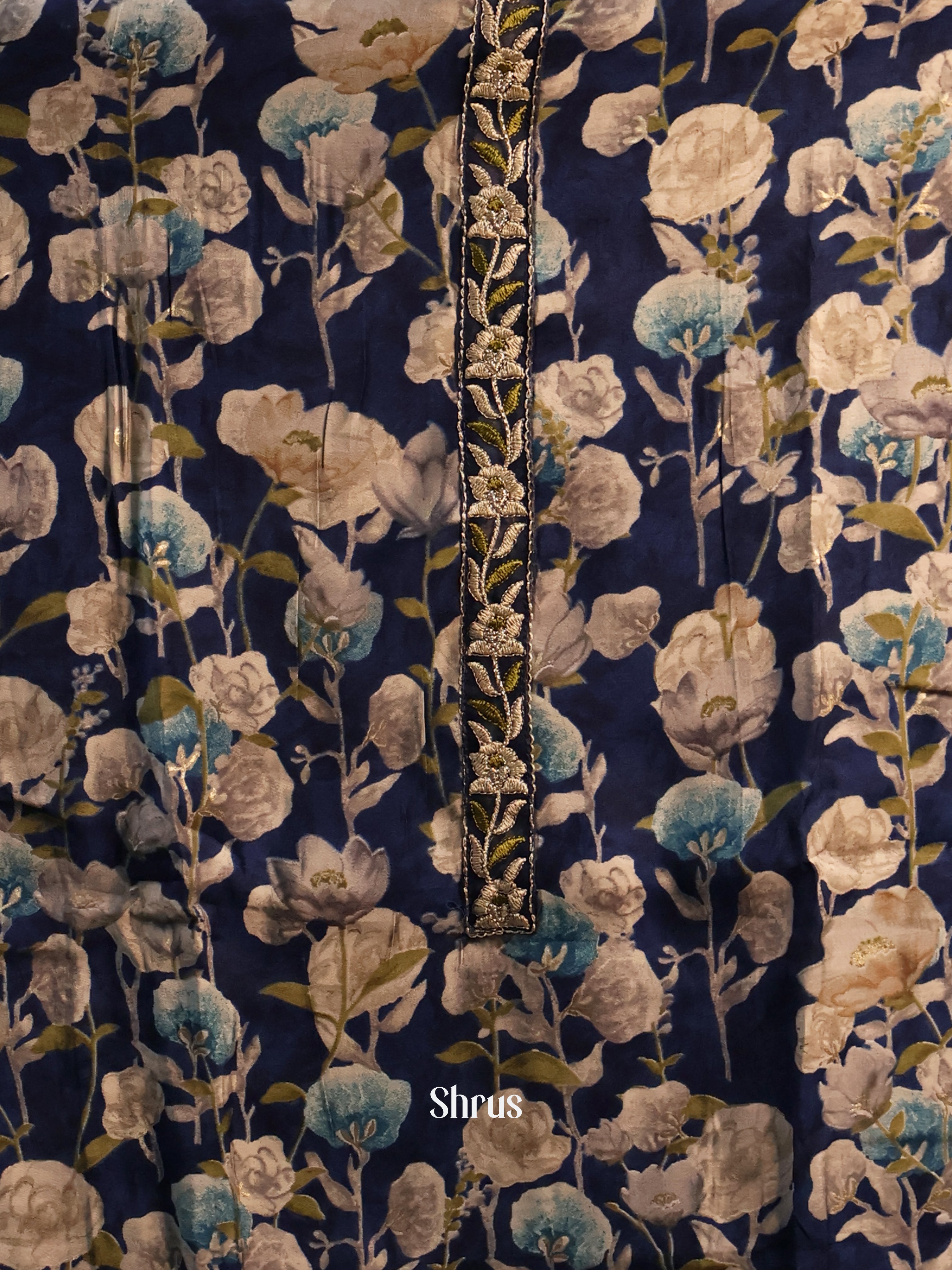 Blue - Chanderi salwar - Shop on Shrus.com