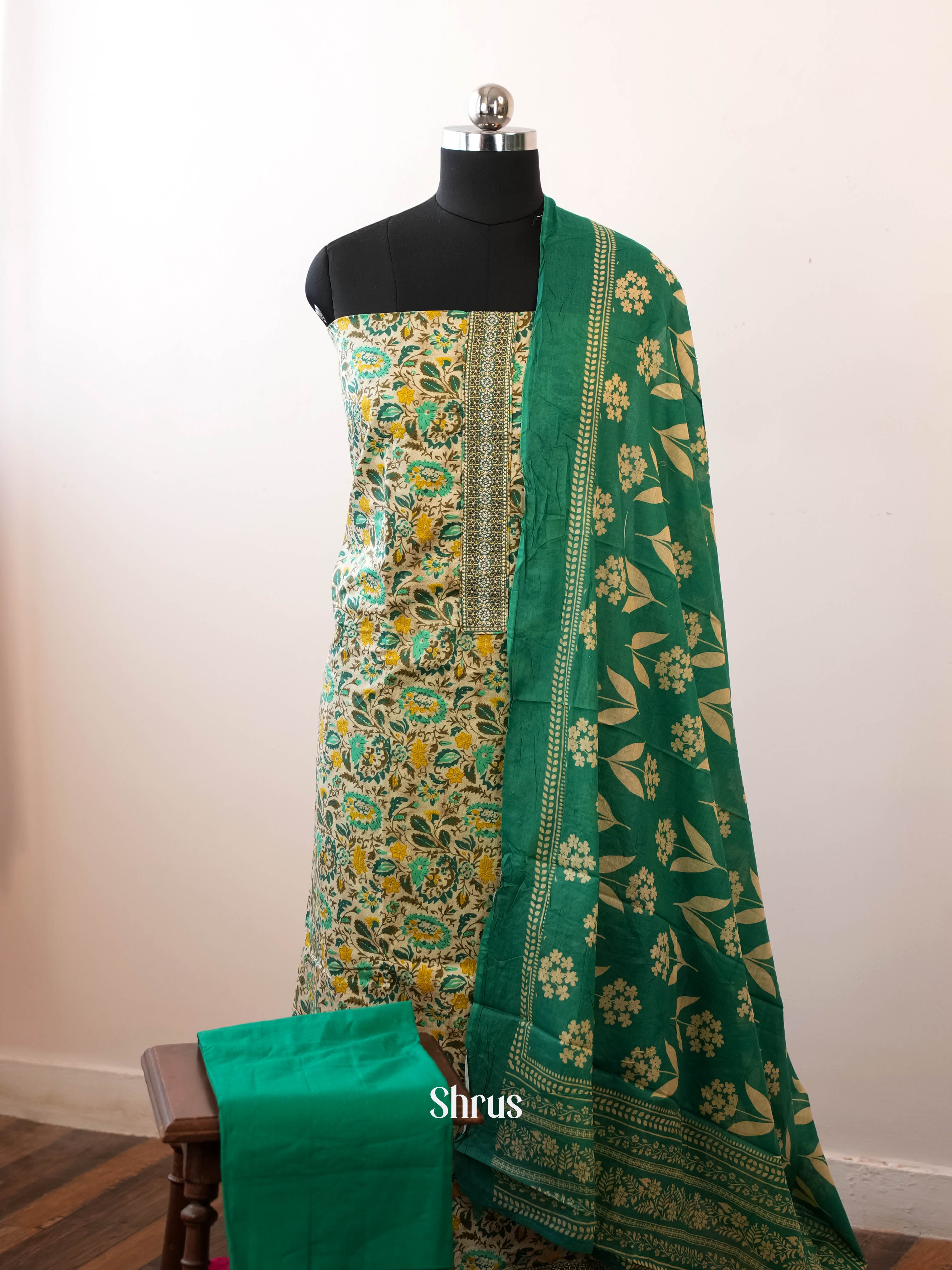 Green - Cotton salwar - Shop on Shrus.com