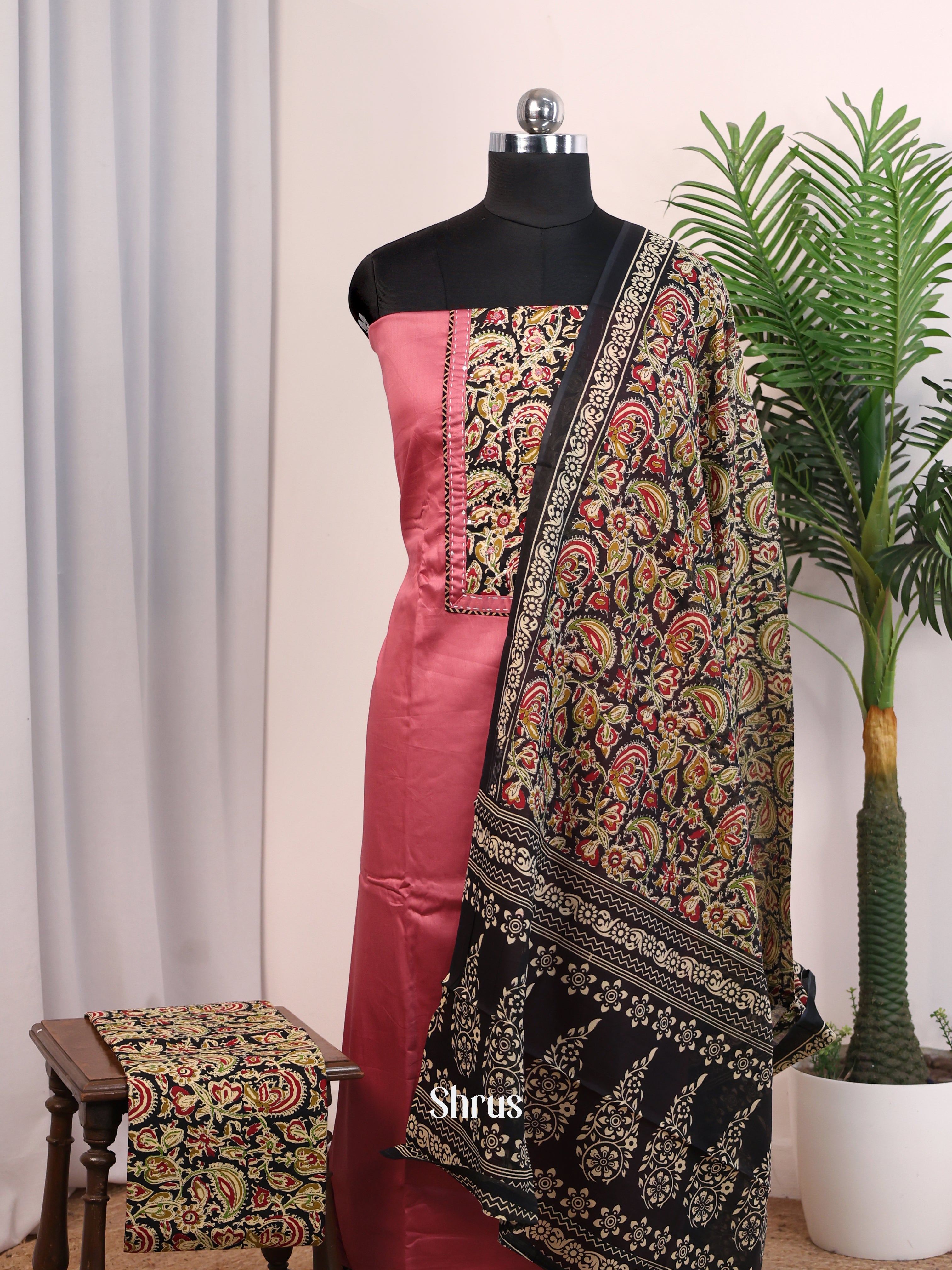 Pink & Black - Cotton salwar - Shop on Shrus.com