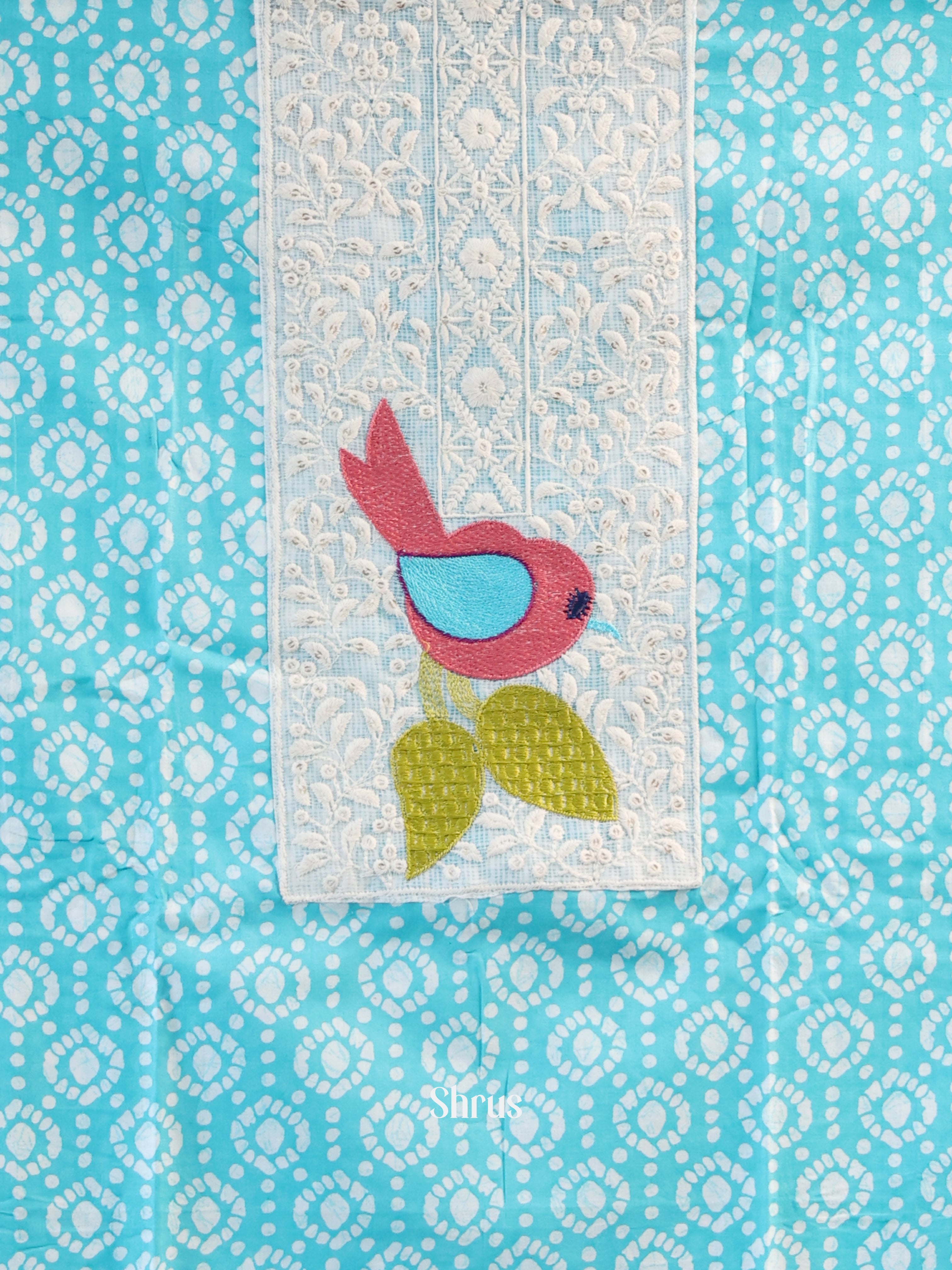 Blue & Cream - Cotton salwar - Shop on Shrus.com