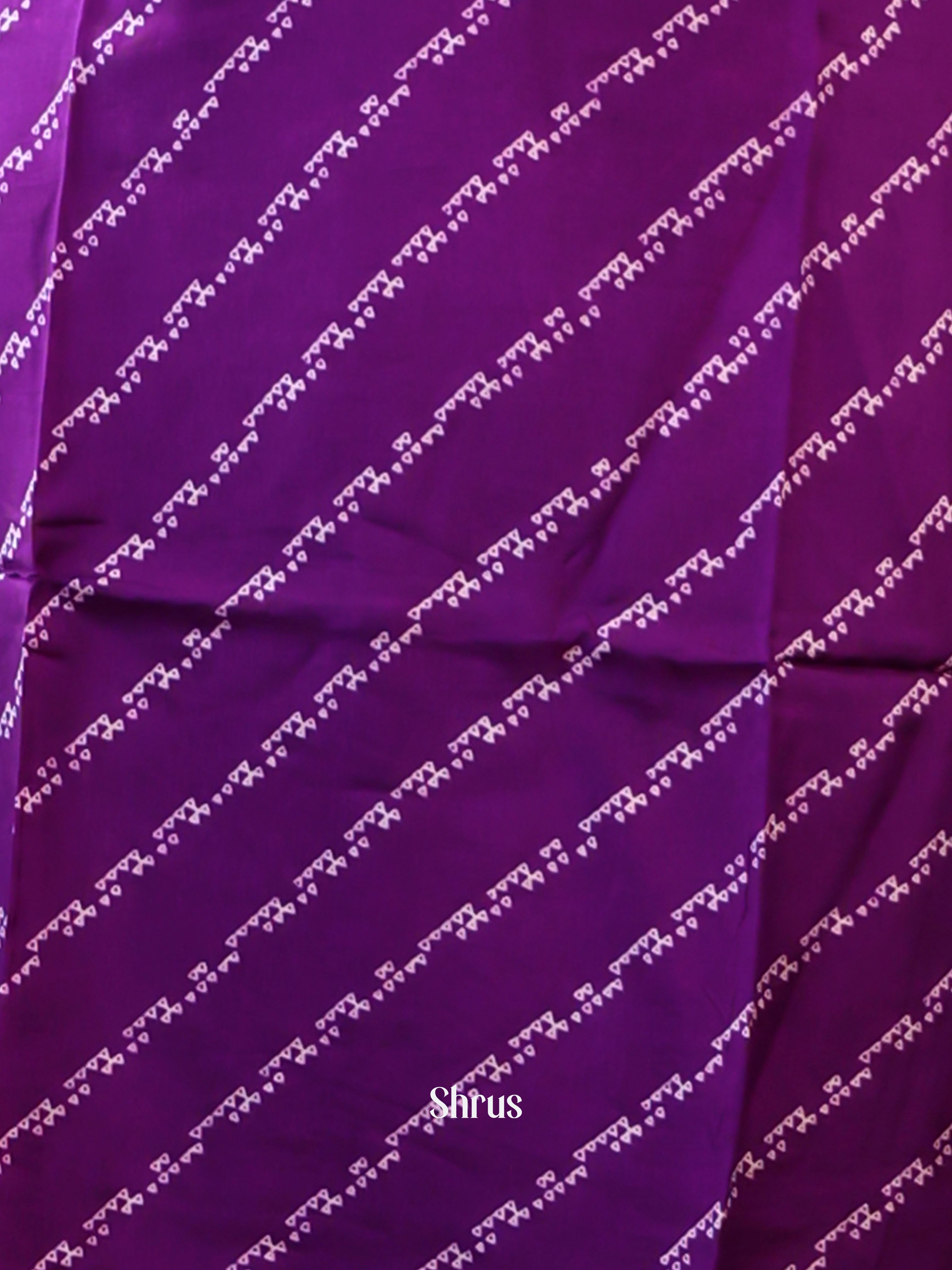 Purple -3pc lehariya print Readymade Suits - Shop on Shrus.com