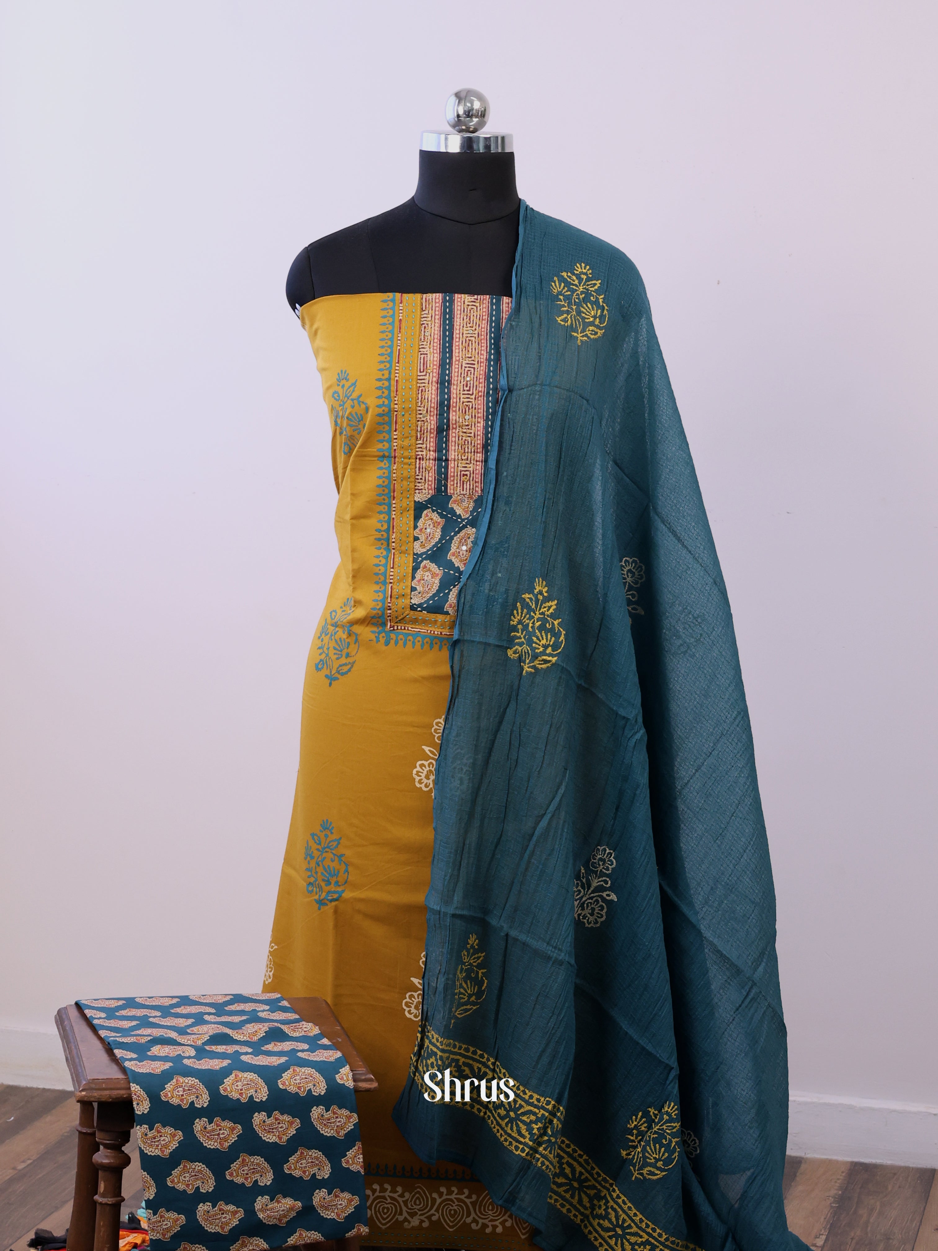 Mustard & Green - Cotton salwar - Shop on Shrus.com