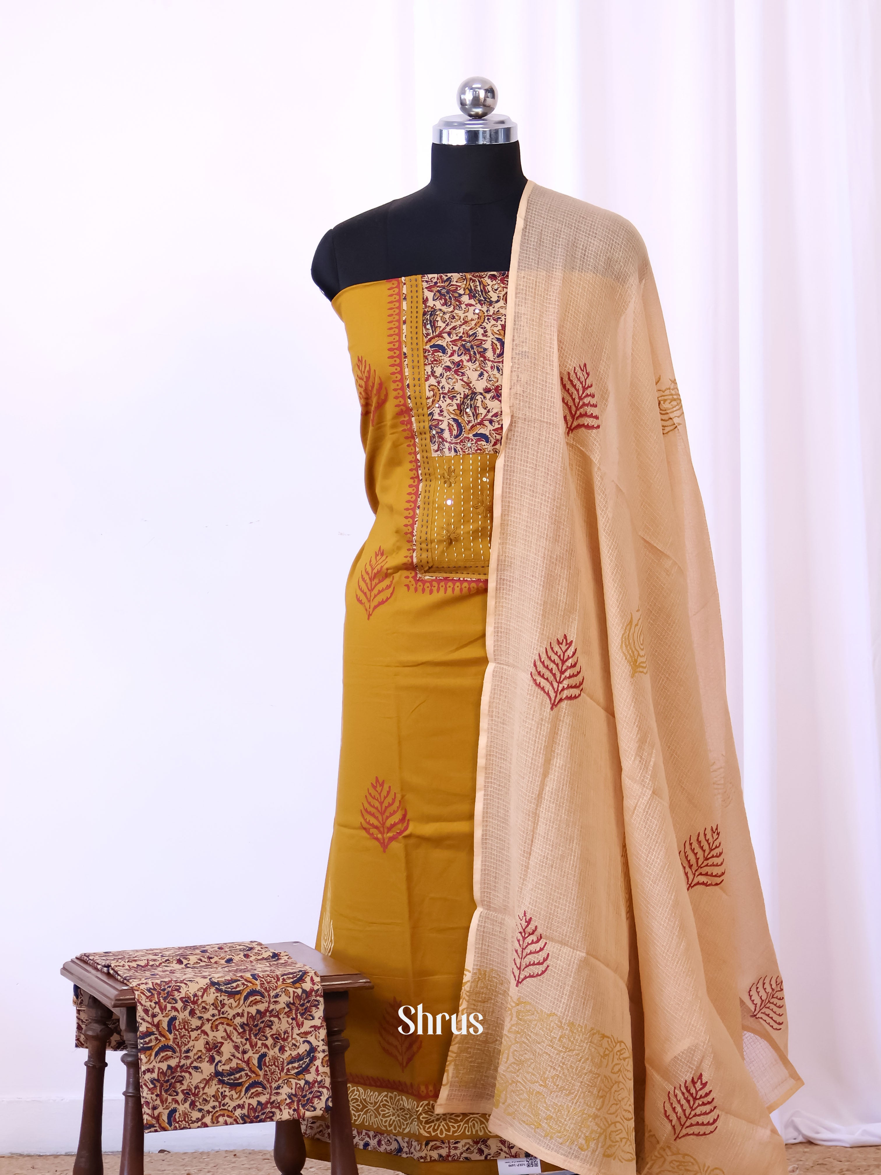 Mustard & Cream - Cotton salwar - Shop on Shrus.com
