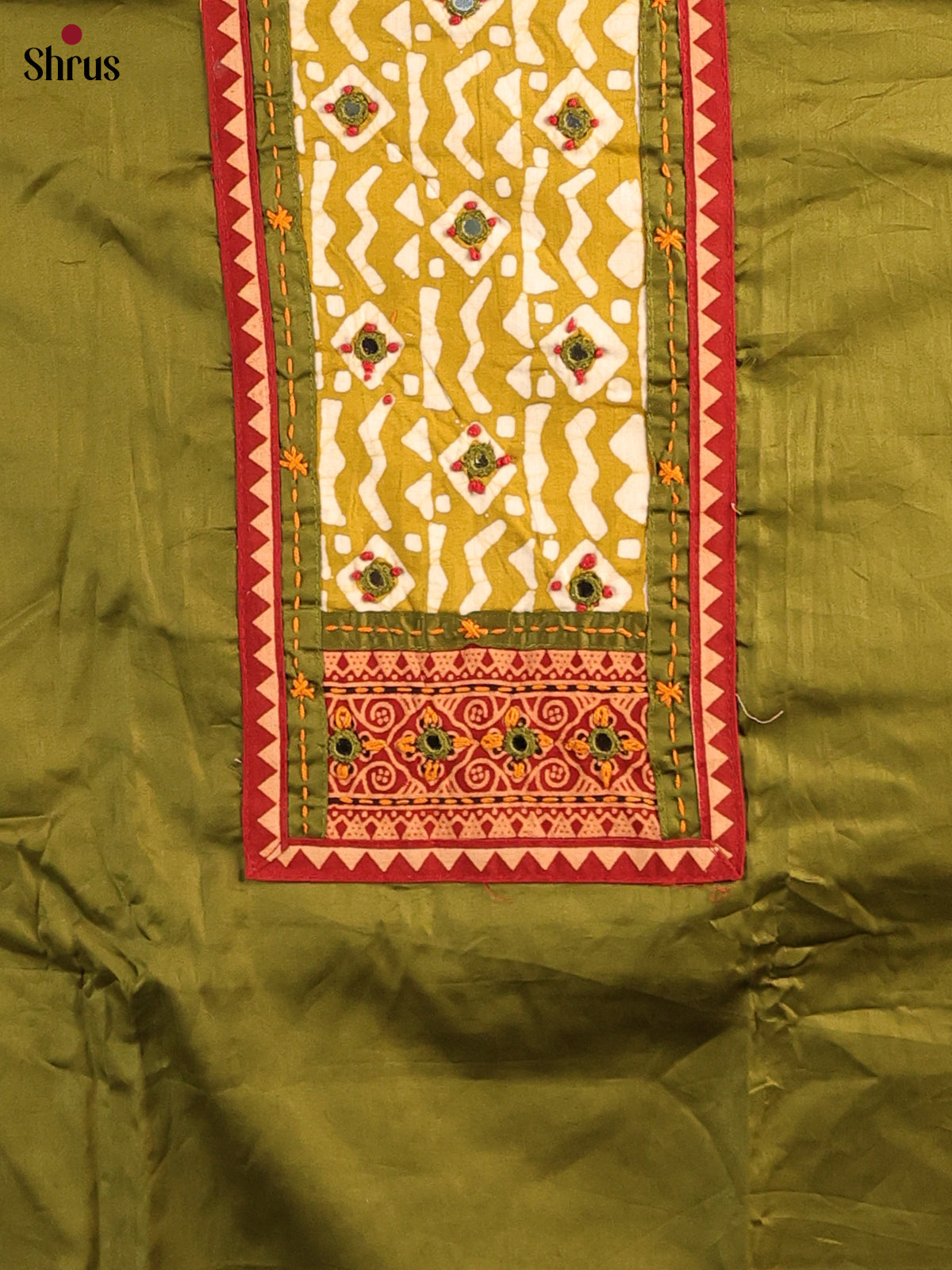 Green & Mustardy Green - Cotton salwar - Shop on Shrus.com
