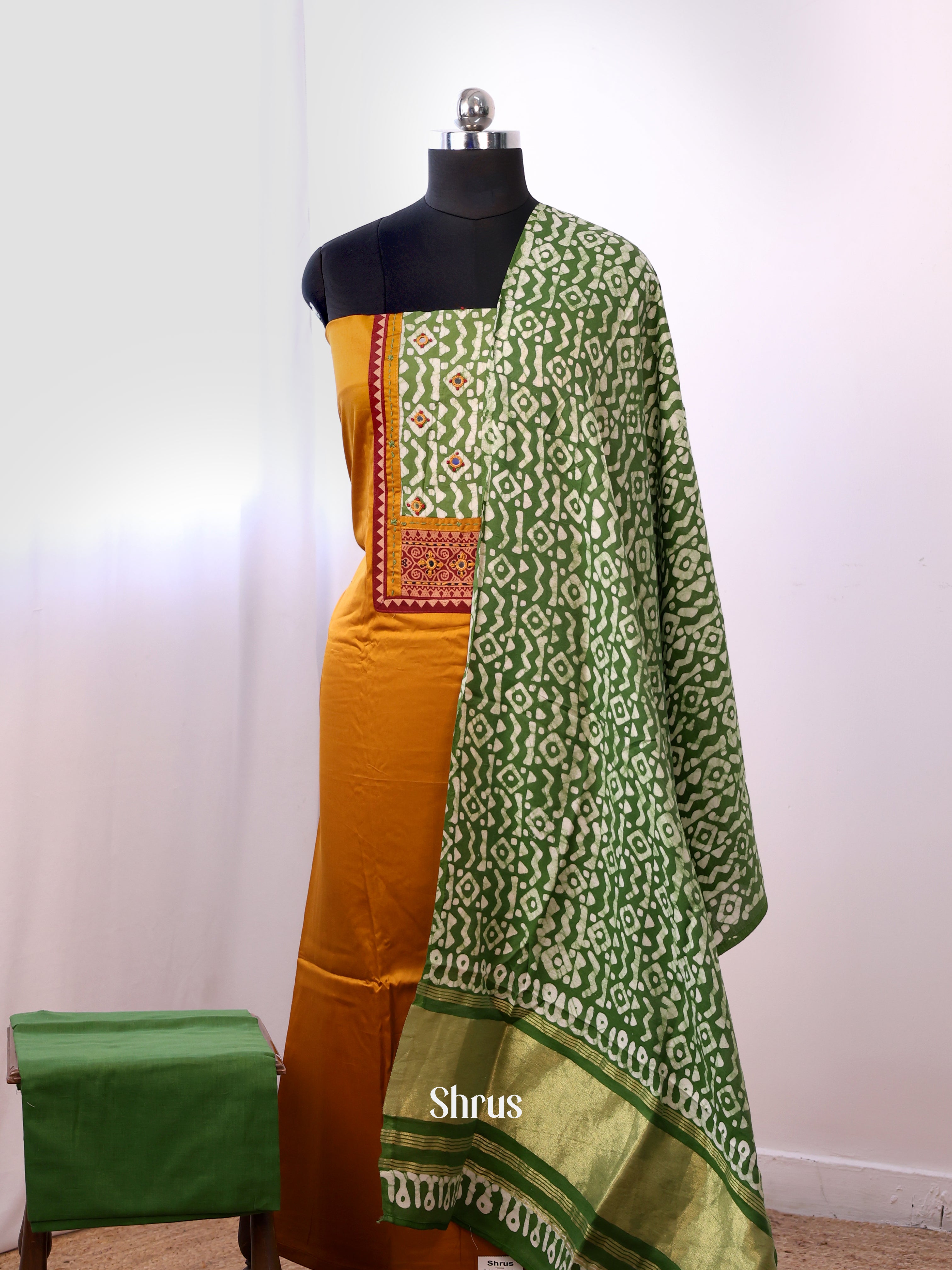Mustard & Green - Cotton salwar - Shop on Shrus.com