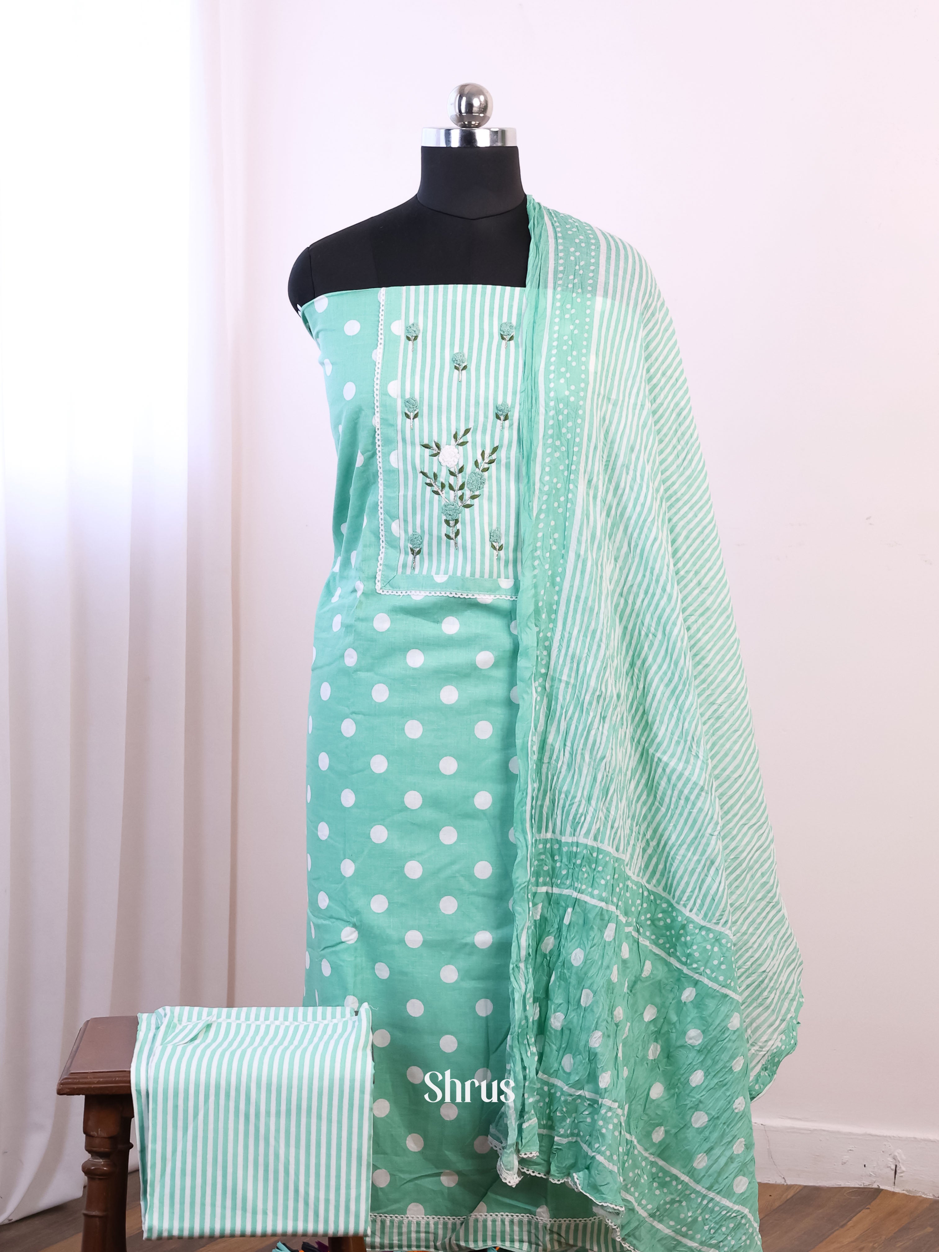 Teal Green - Cotton salwar - Shop on Shrus.com