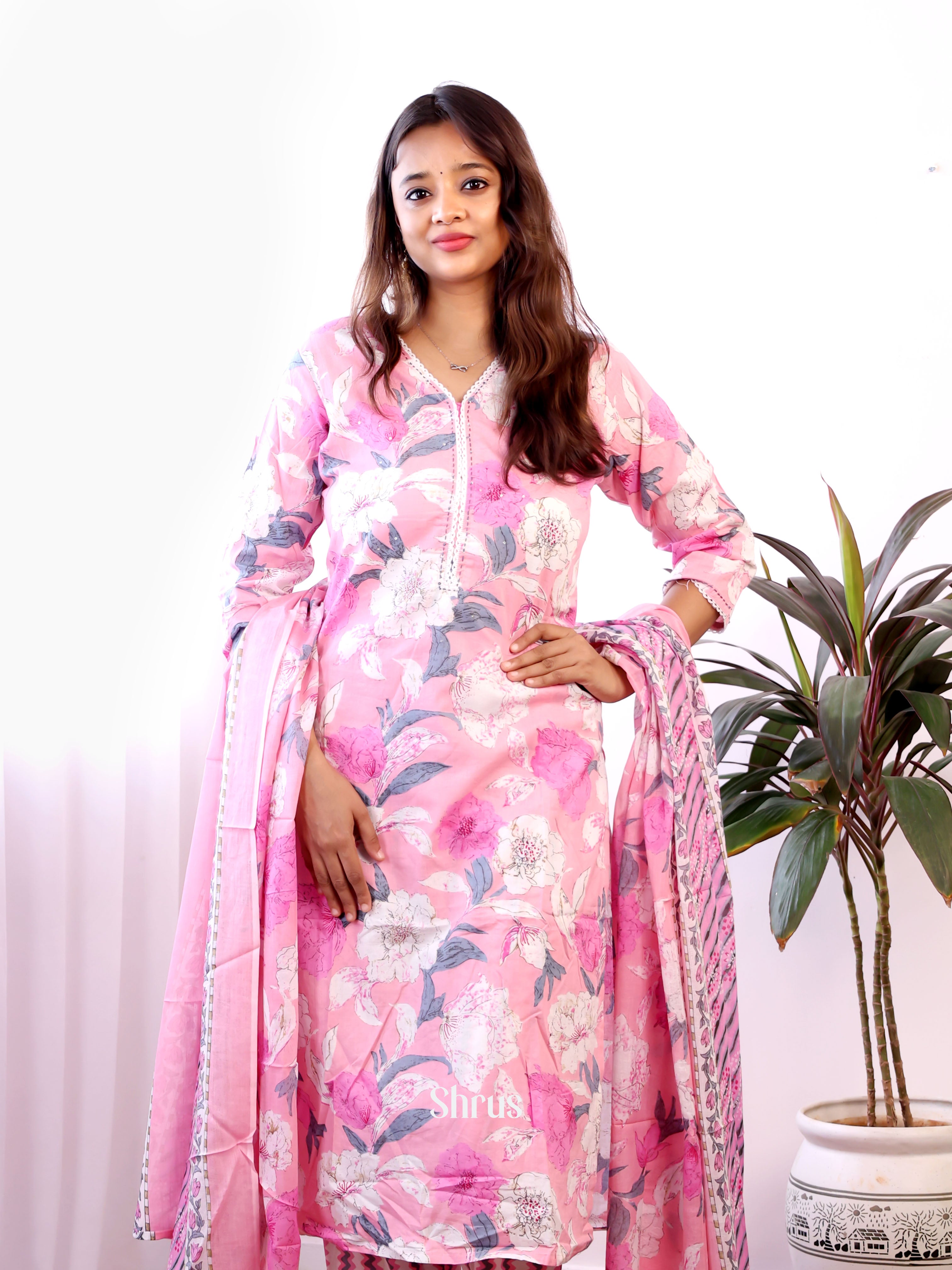 Pink - 3pc Readymade Suits - Shop on Shrus.com