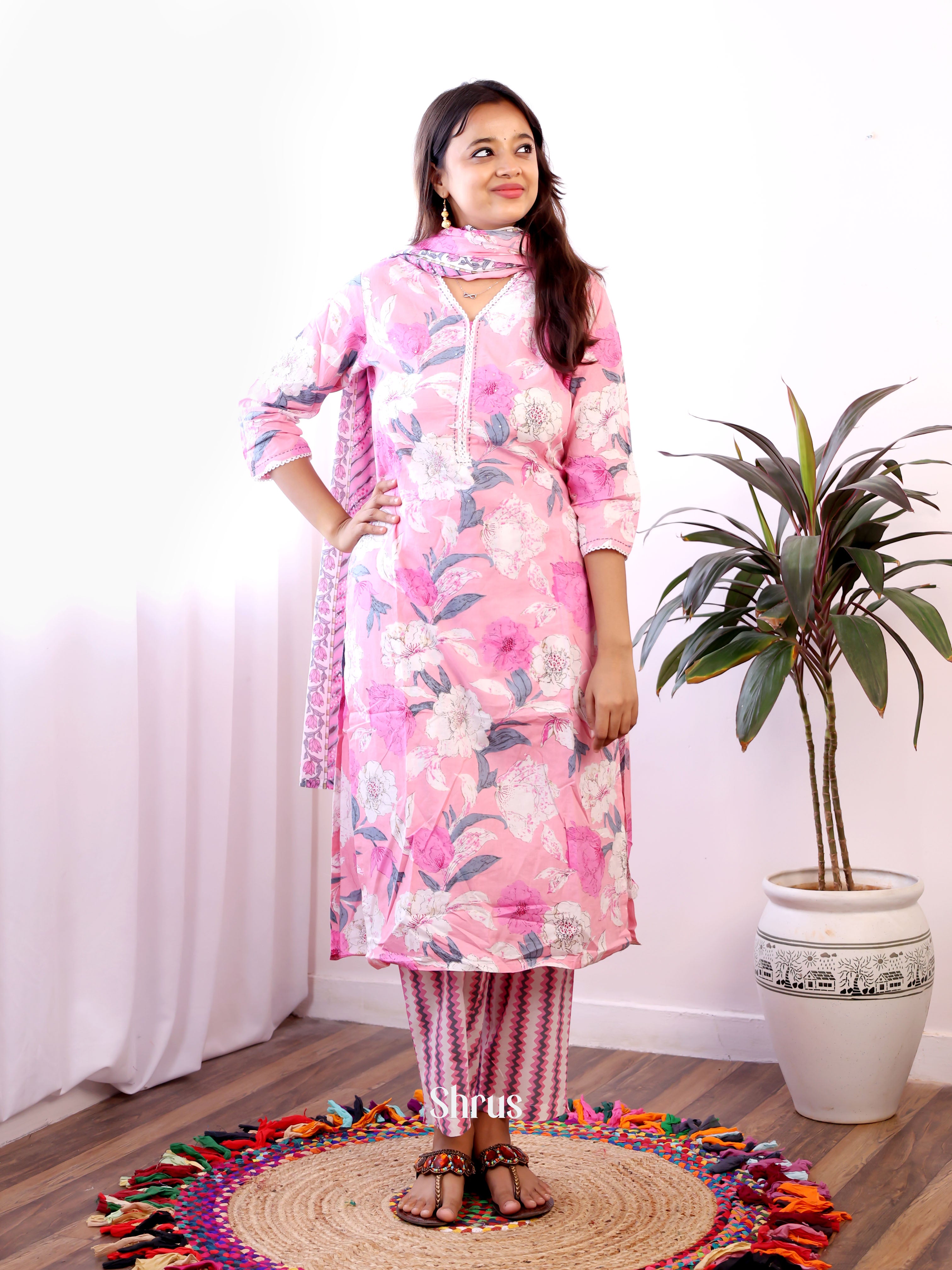 Pink - 3pc Readymade Suits - Shop on Shrus.com