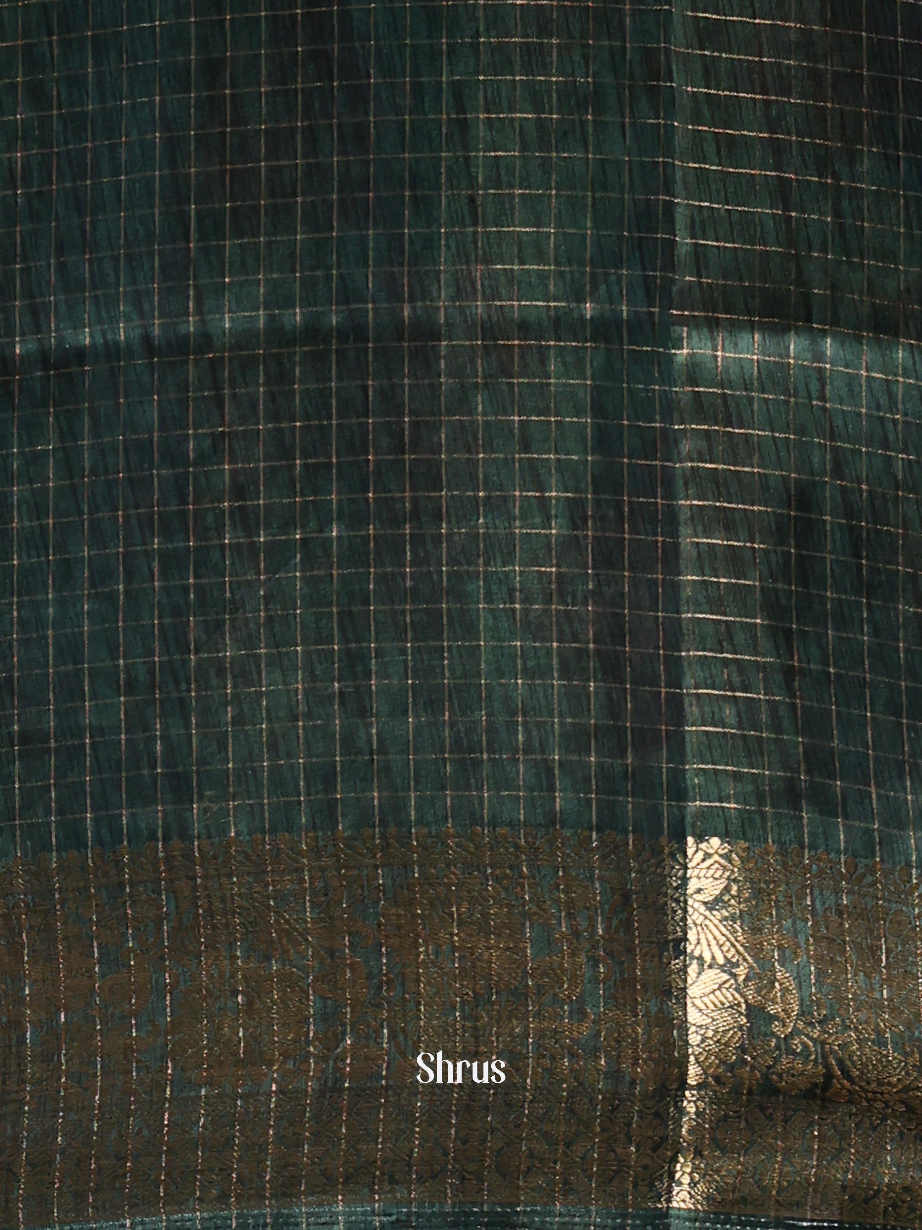 Green- Semi Dola silk Saree - Shop on Shrus.com