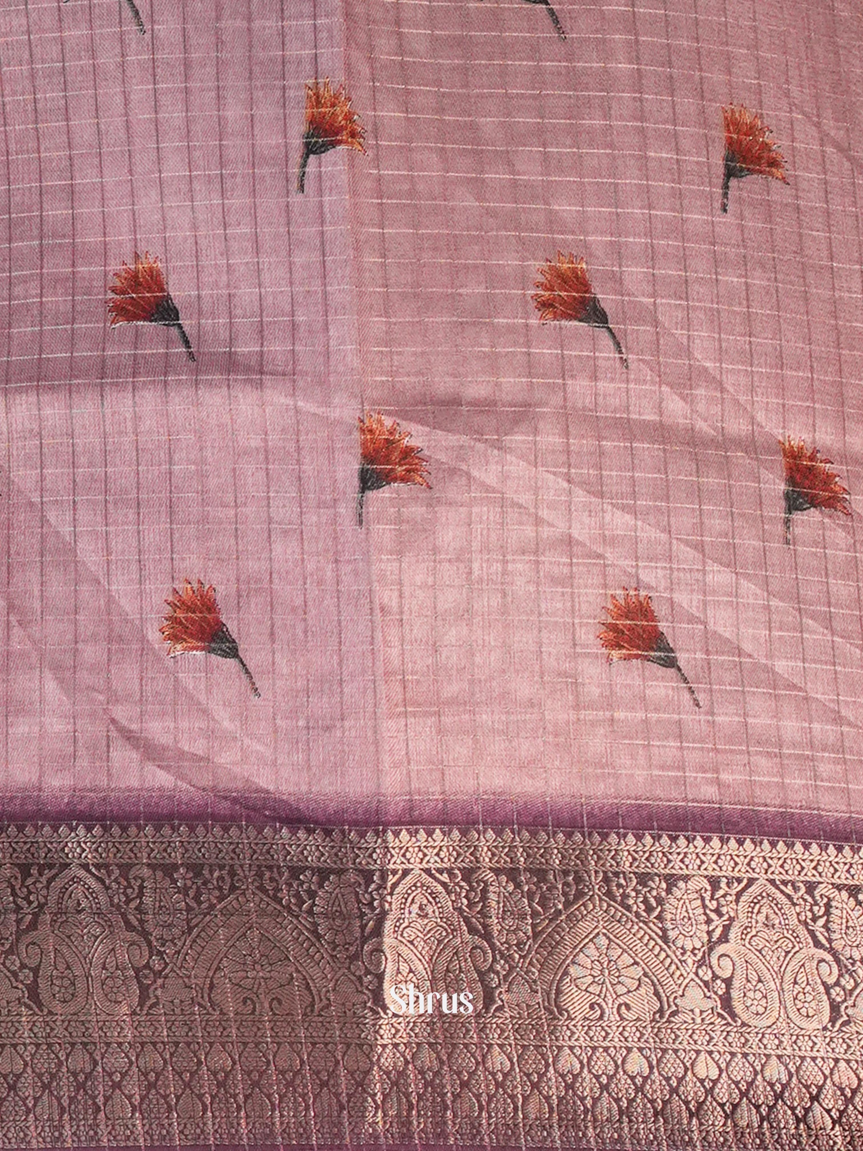 Purple - Semi Dola silk Saree - Shop on Shrus.com