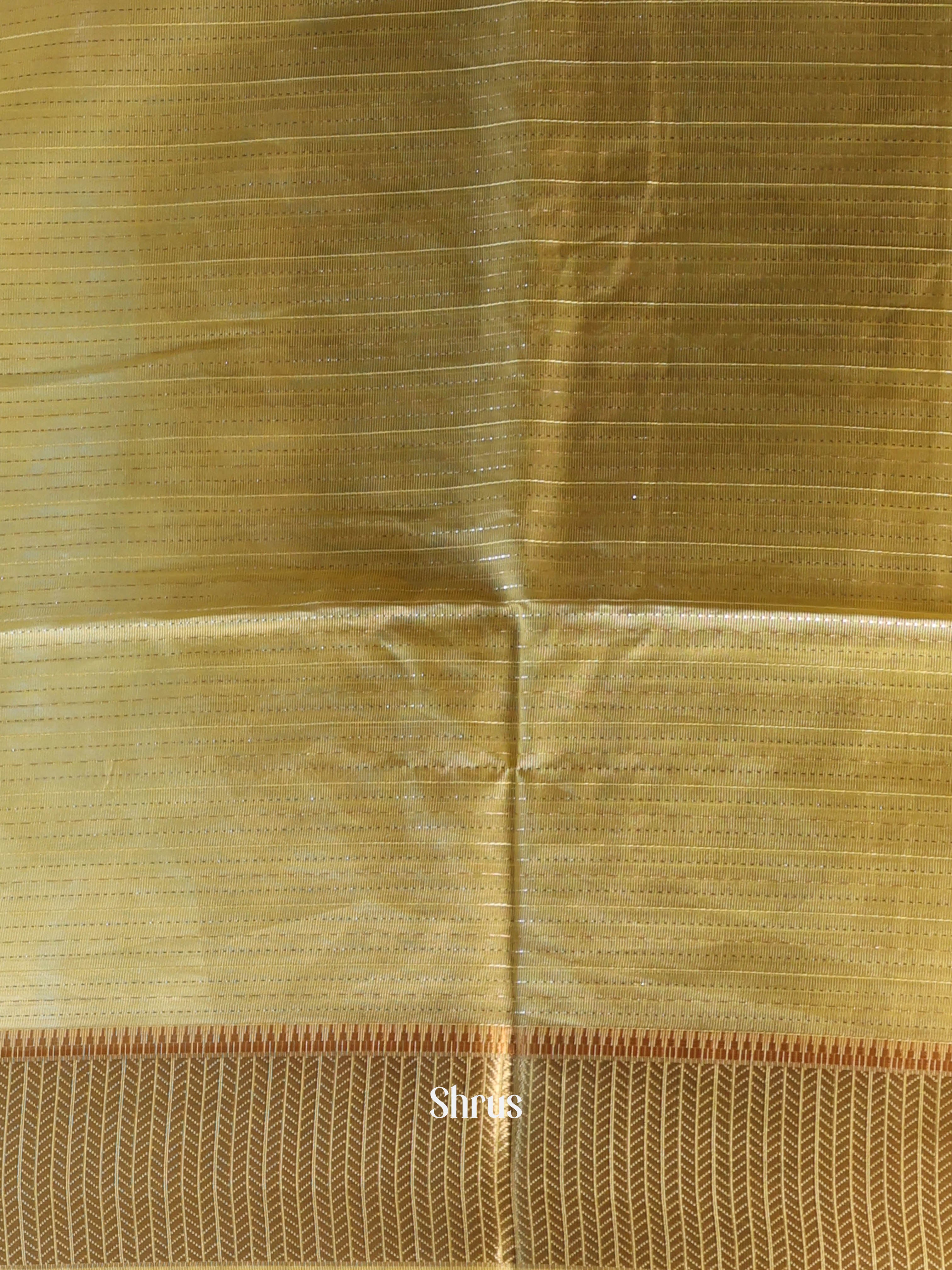 Yellow - Semi Jute Saree - Shop on Shrus.com