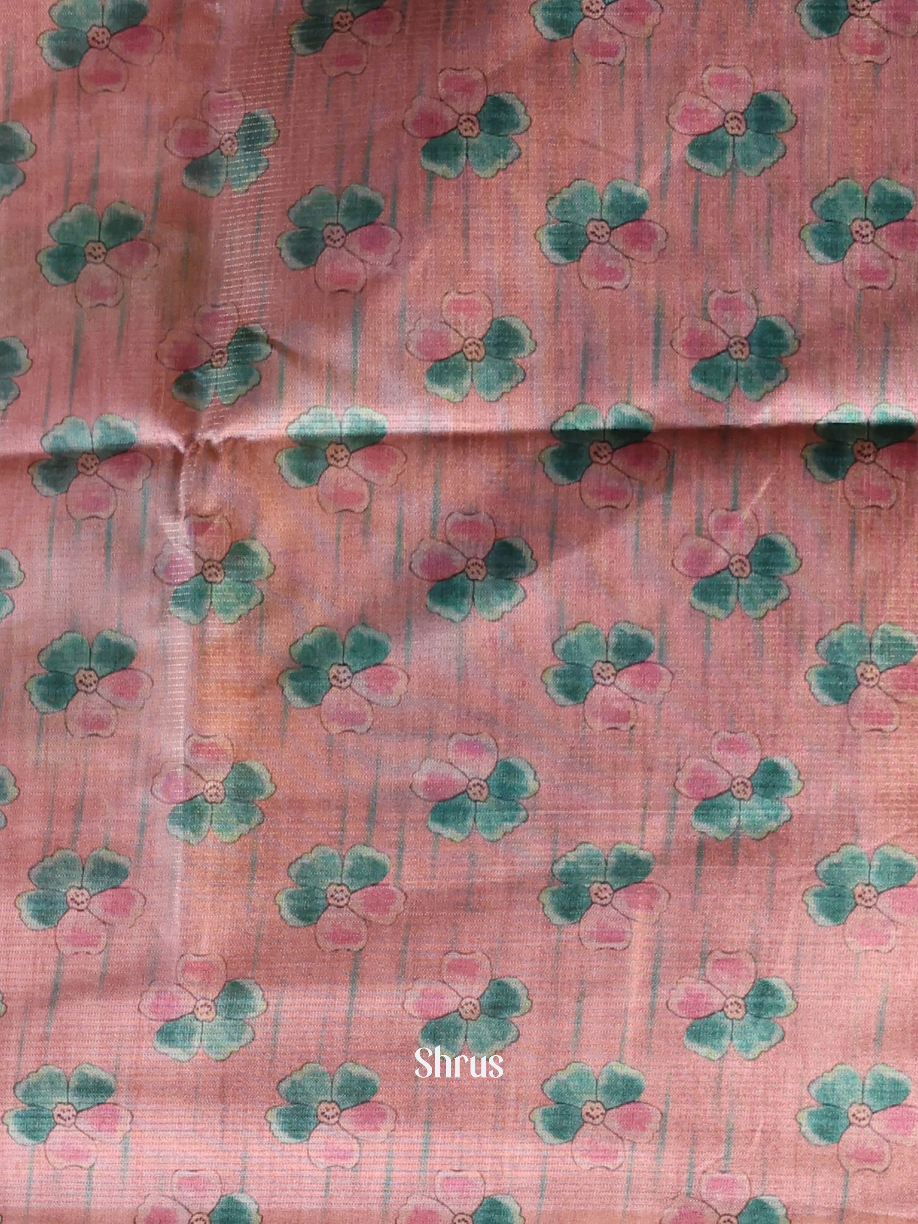 Pink - Semi Jute Saree - Shop on Shrus.com