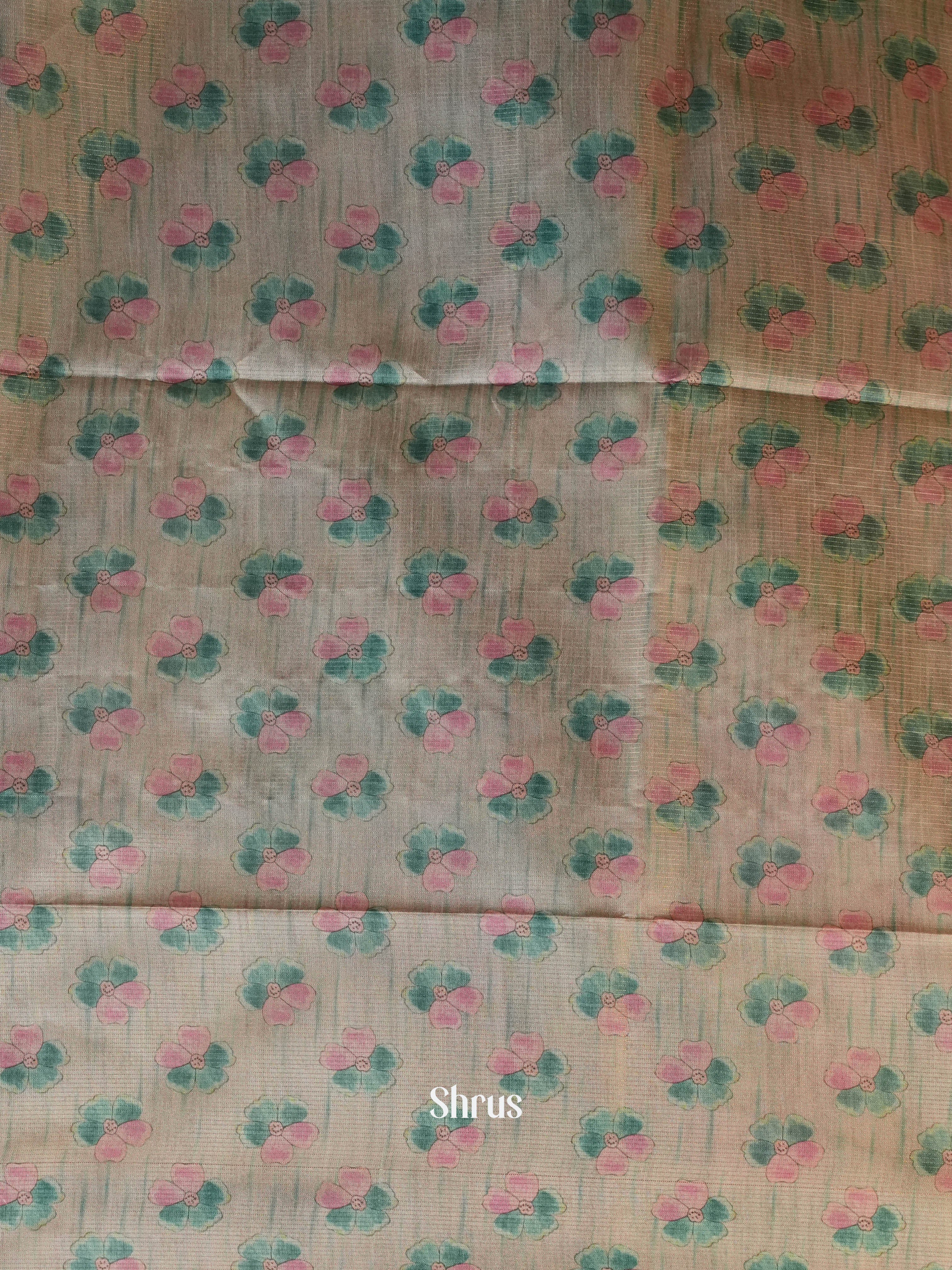 Grey - Semi Jute Saree - Shop on Shrus.com