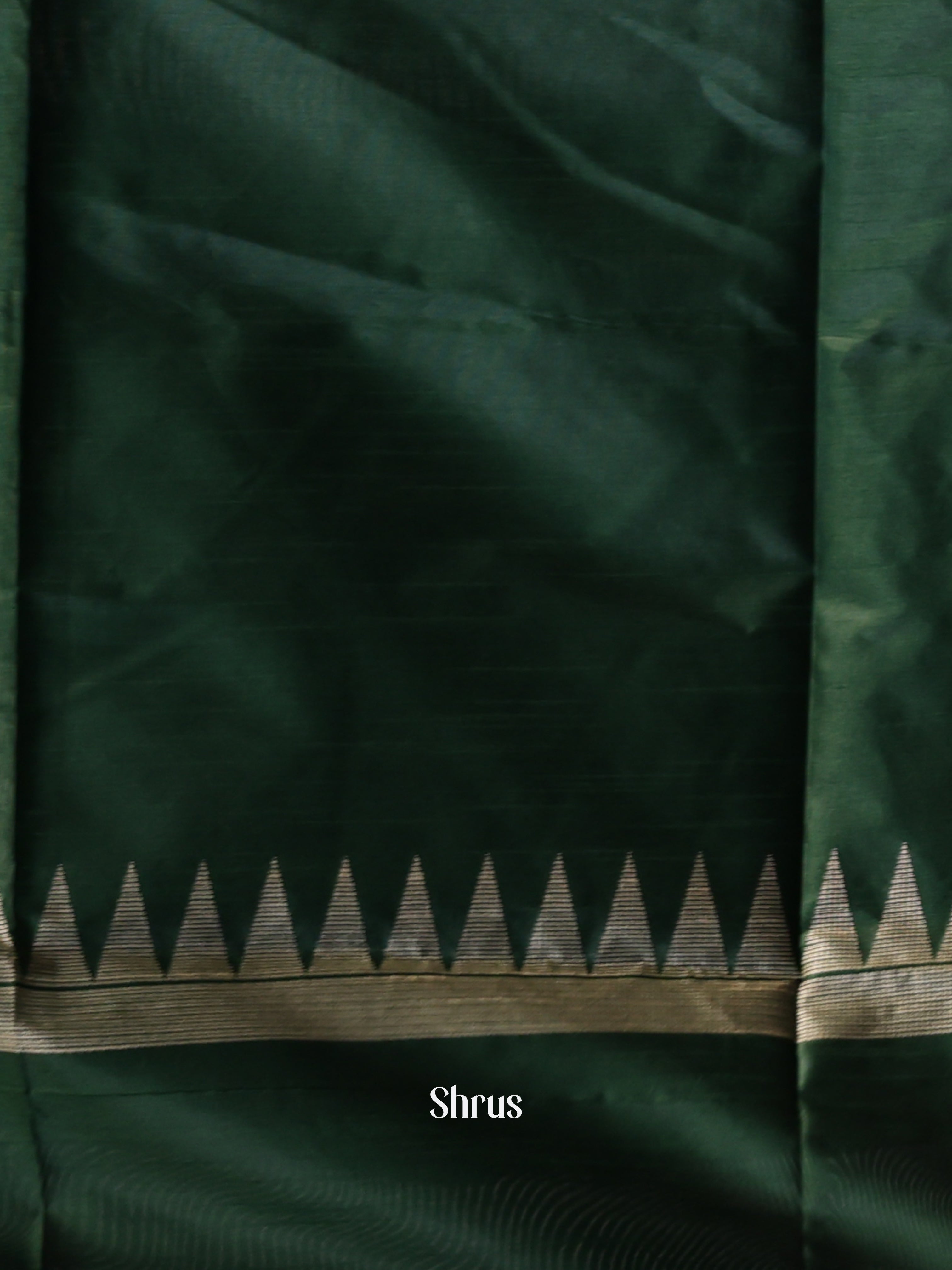 Green - Semi Rawsilk Saree - Shop on Shrus.com
