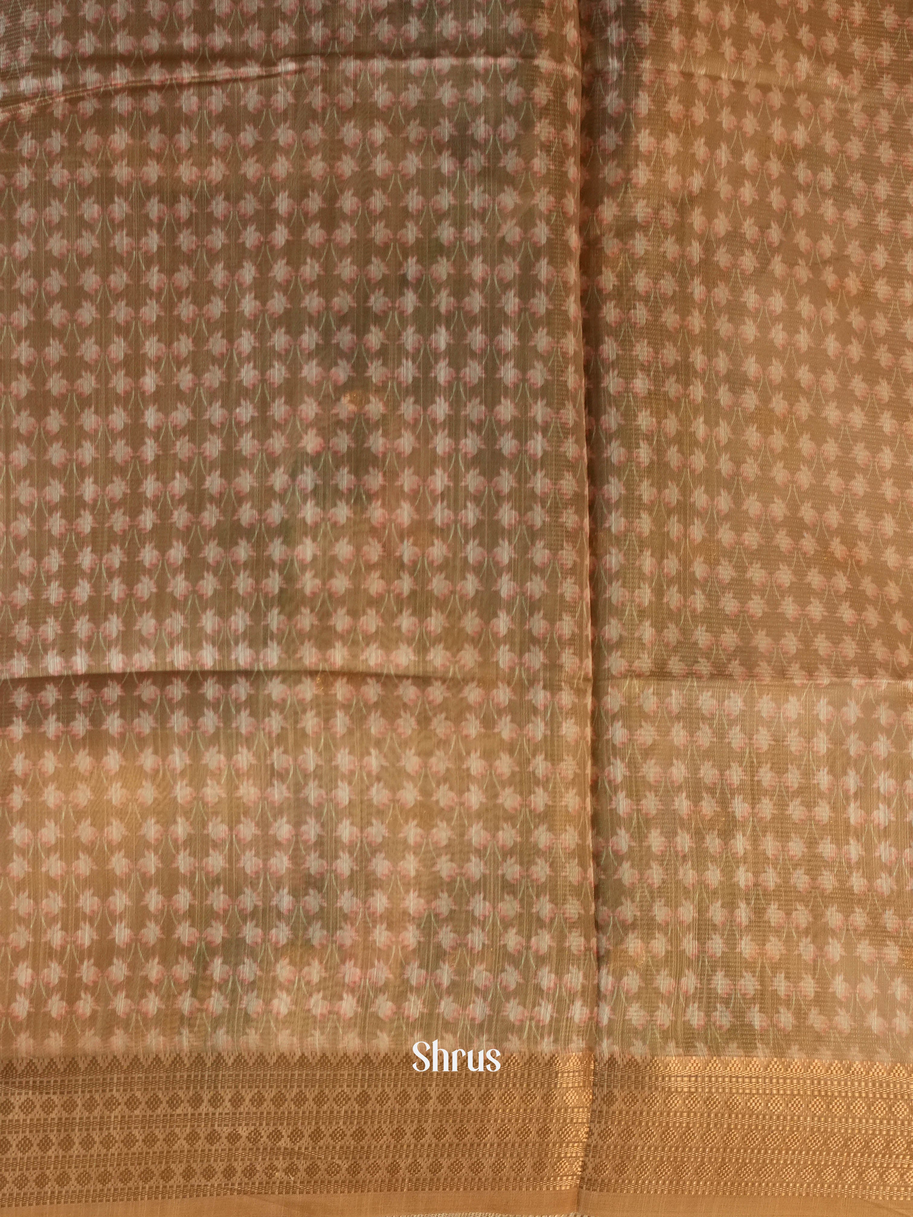 Gold - Semi Jute Saree - Shop on Shrus.com