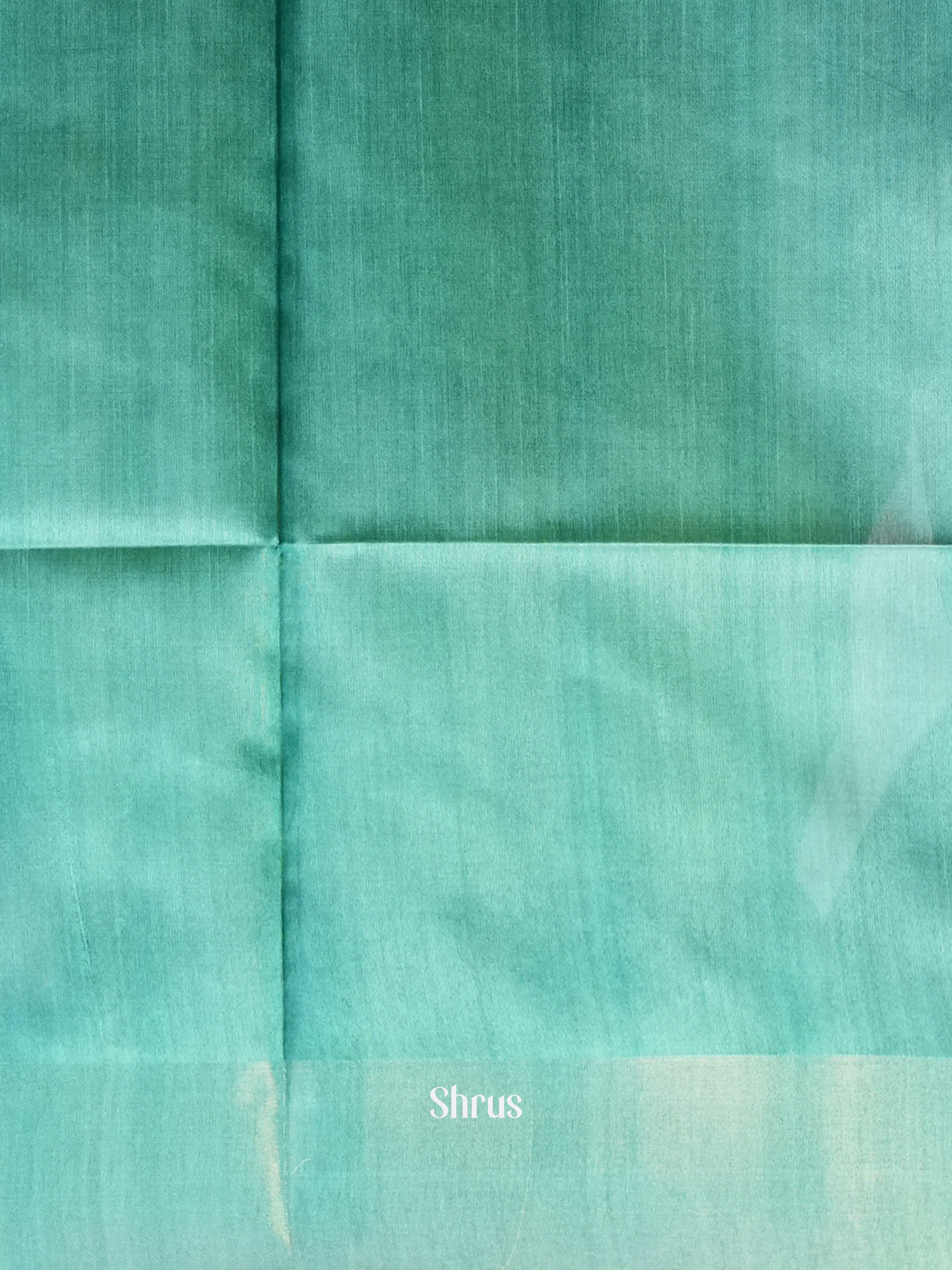 Purple & Teal - Semi Jute Saree - Shop on Shrus.com