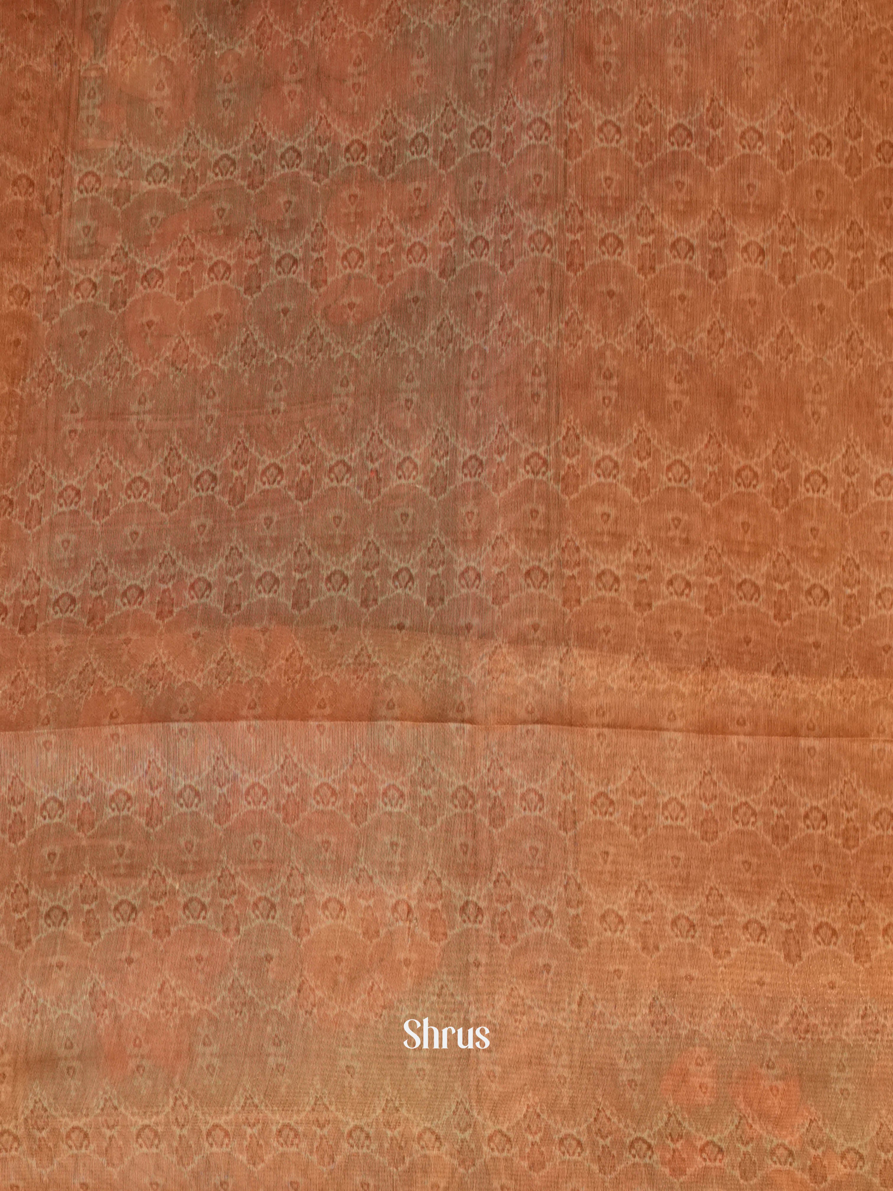 Brown & Green- Semi Jute Saree - Shop on Shrus.com