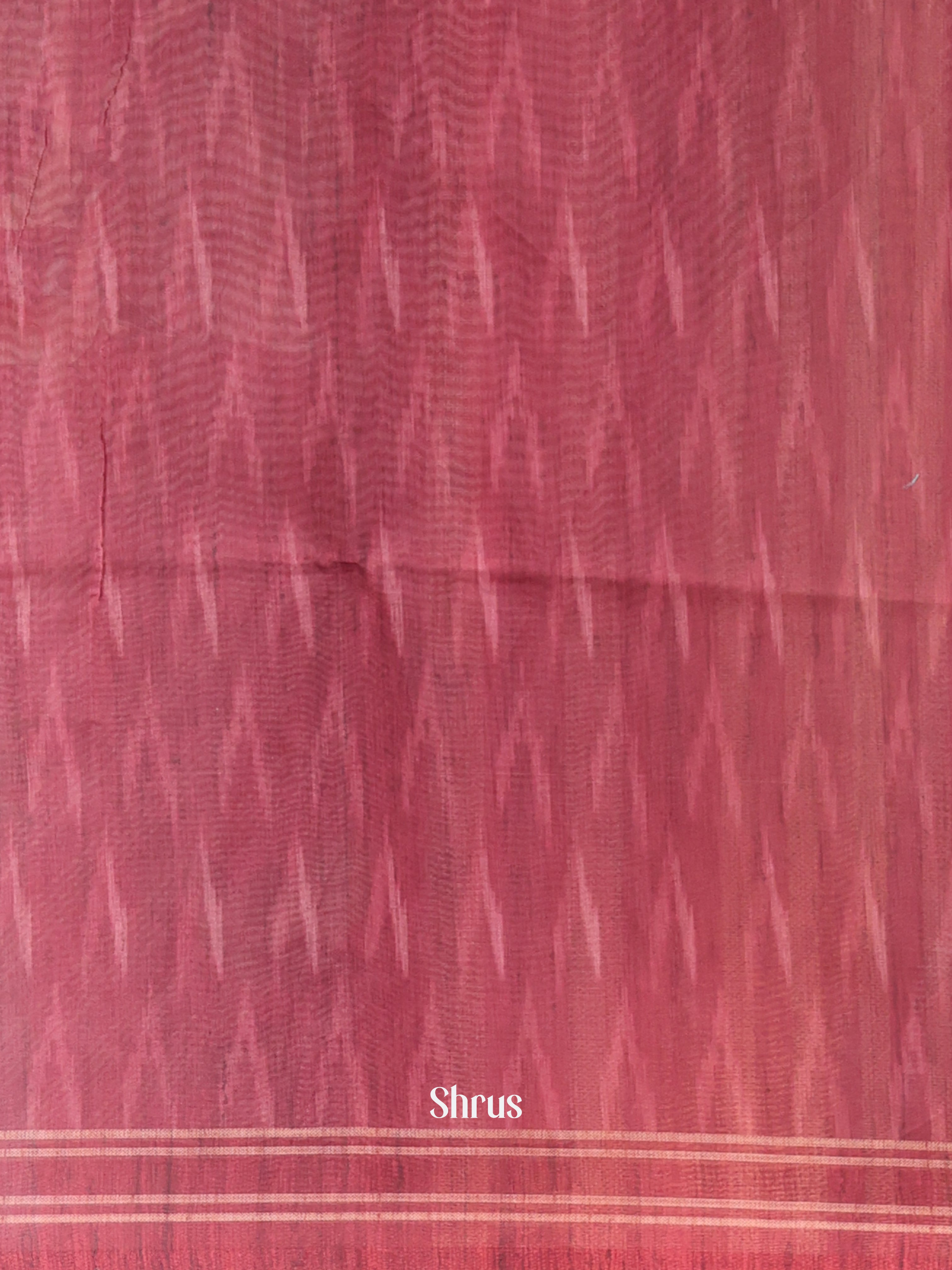 Maroon - Semi Chanderi Saree - Shop on Shrus.com