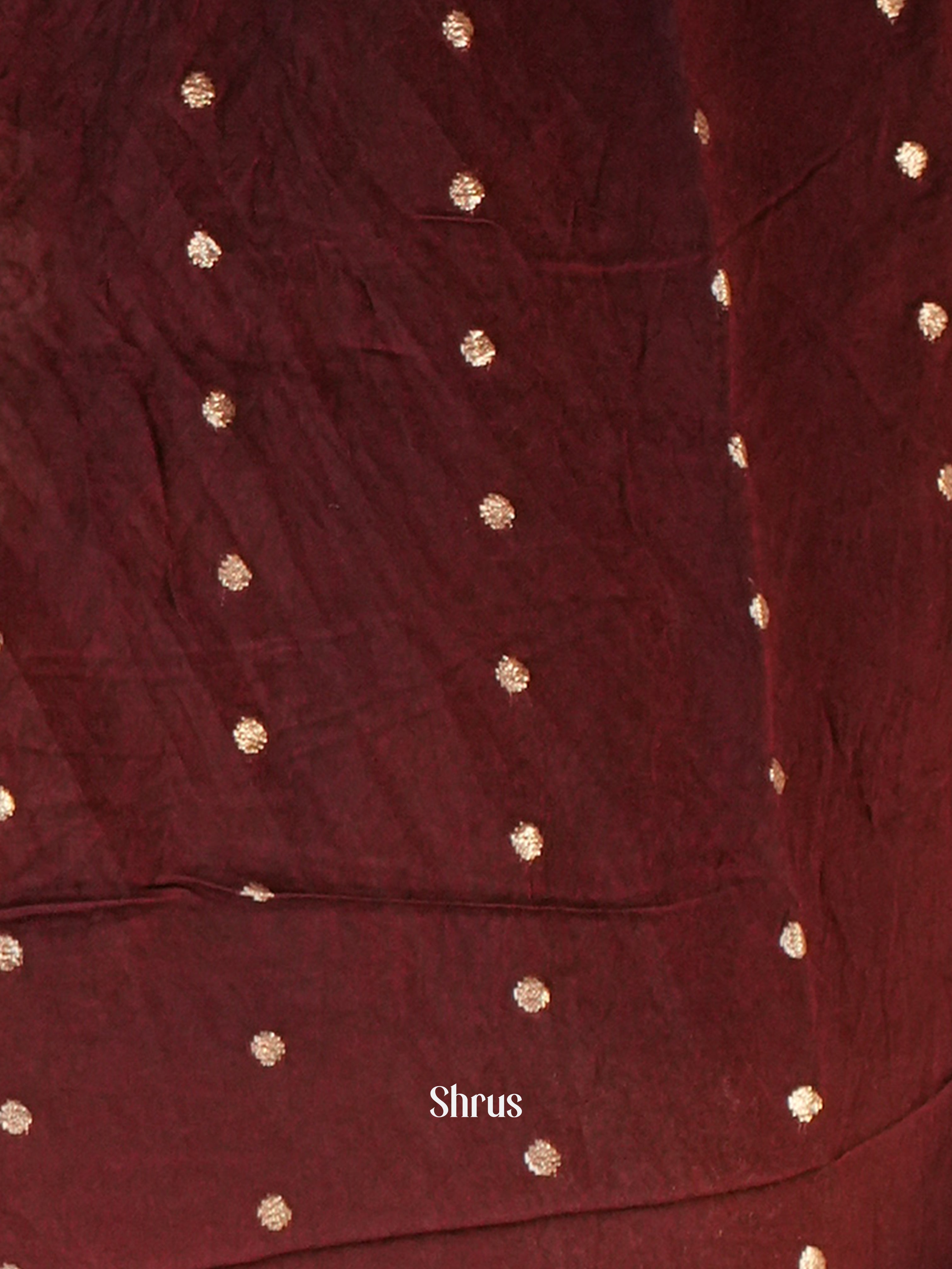 Brown - Semi Crepe Saree - Shop on Shrus.com